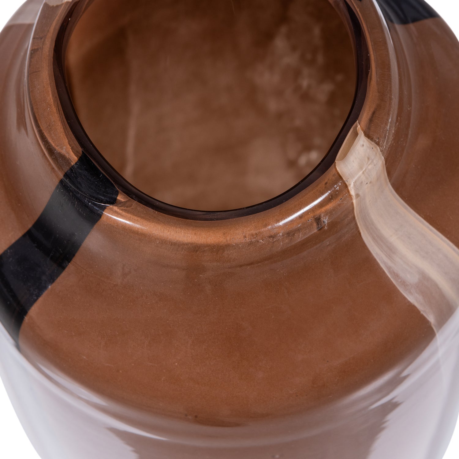 Váza SELENA hnedé sklo