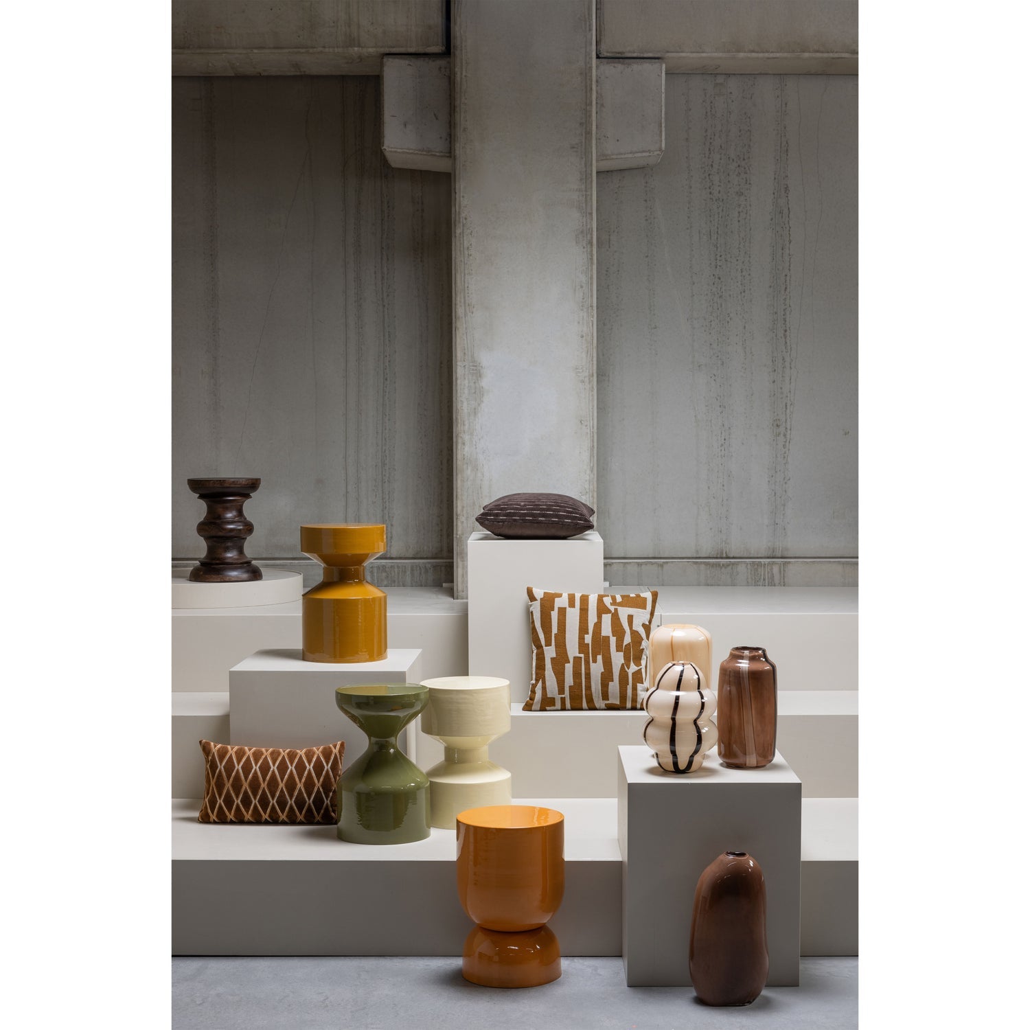 Váza SELENA hnedé sklo