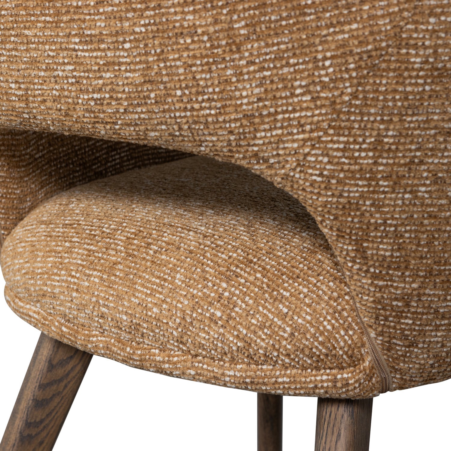 Stolička MURAT hnedá s tmavohnedým dubovým podstavcom