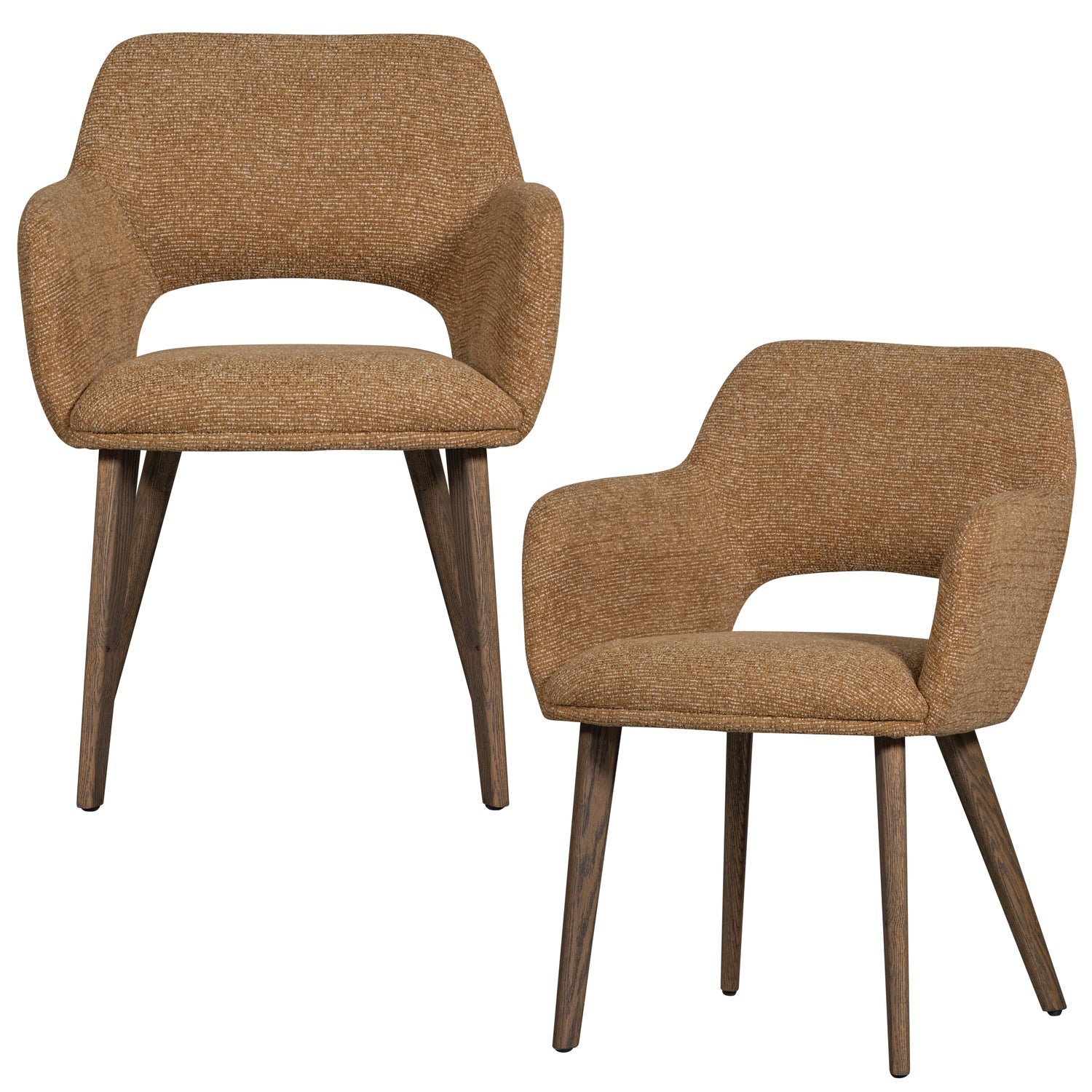 Stolička MURAT hnedá s tmavohnedým dubovým podstavcom