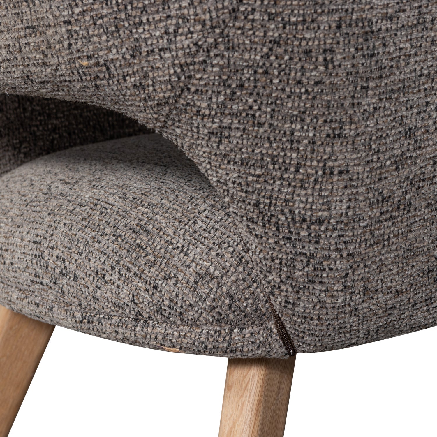 Stolička MURAT taupe s dubovým podstavcom