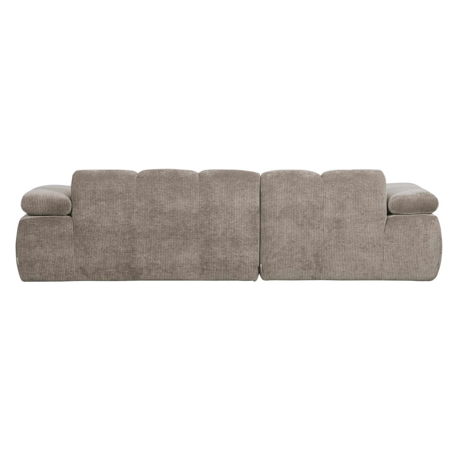 Left-facing modular corner sofa MOJO in dark sandy corduroy