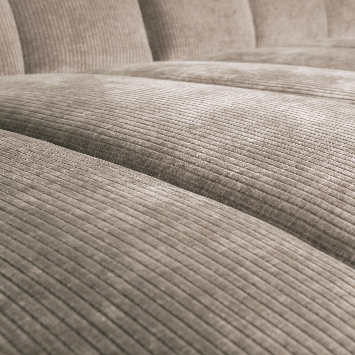 Left-facing modular corner sofa MOJO in dark sandy corduroy