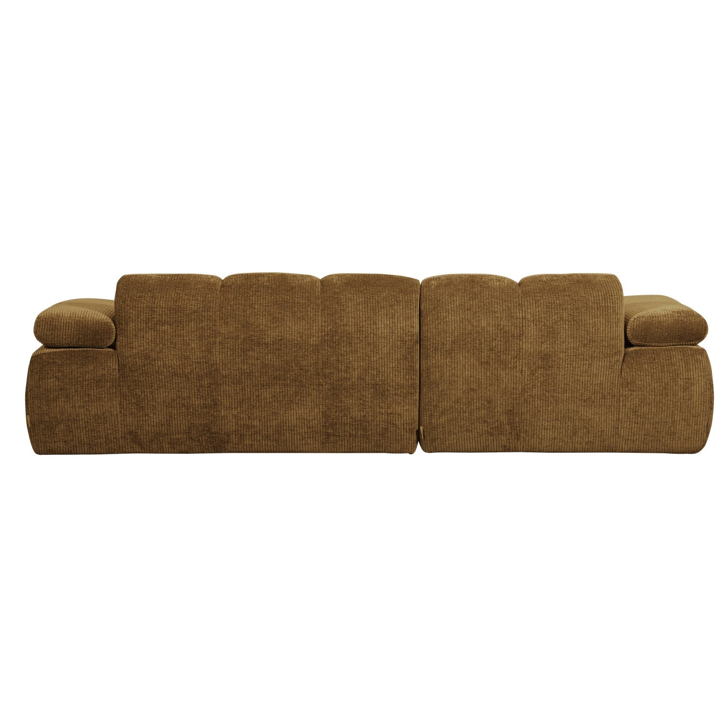Left-facing modular corner sofa MOJO in dark honey corduroy