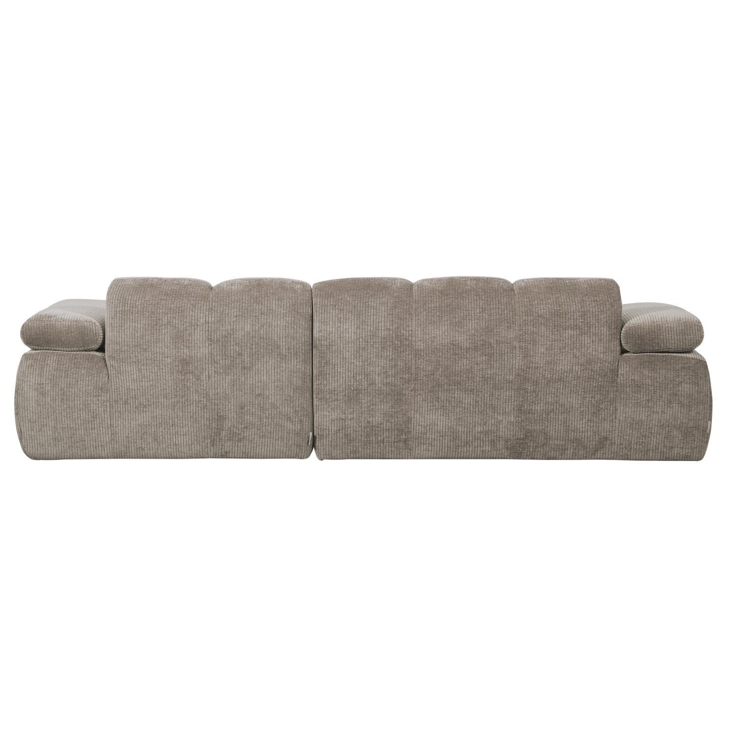 Right-facing modular corner sofa MOJO in dark sandy corduroy