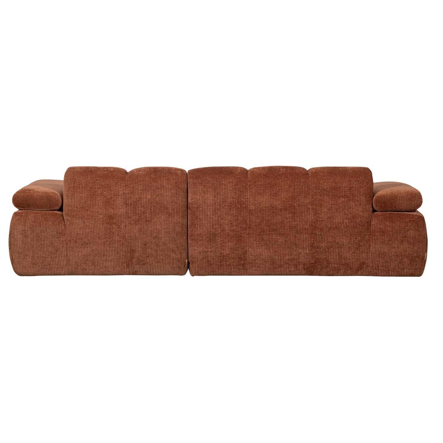 Right-facing modular corner sofa MOJO in brown corduroy