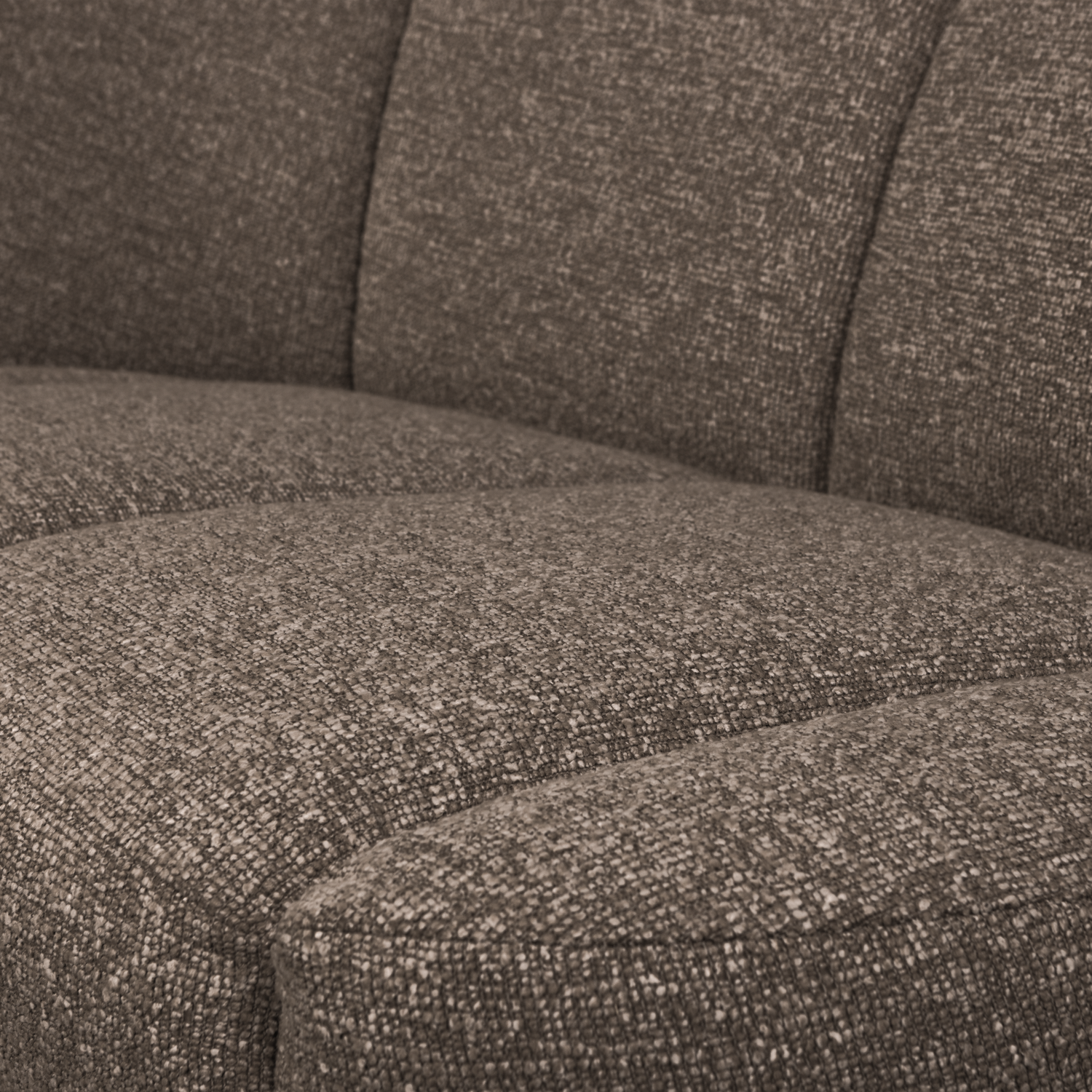 Left-facing 2-seater Sofa MOJO brown mélange boucle