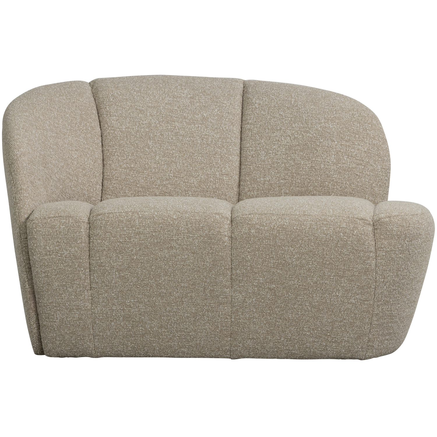Left-facing 2-seater Sofa MOJO sand mélange boucle