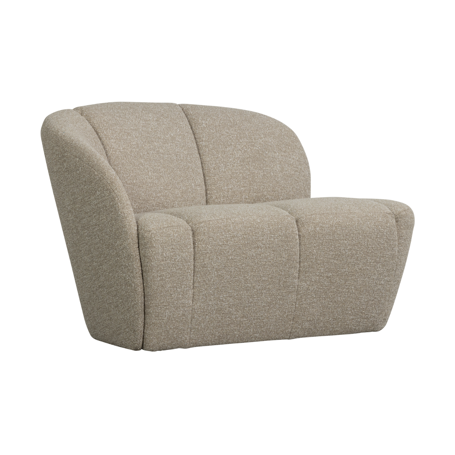 Left-facing 2-seater Sofa MOJO sand mélange boucle