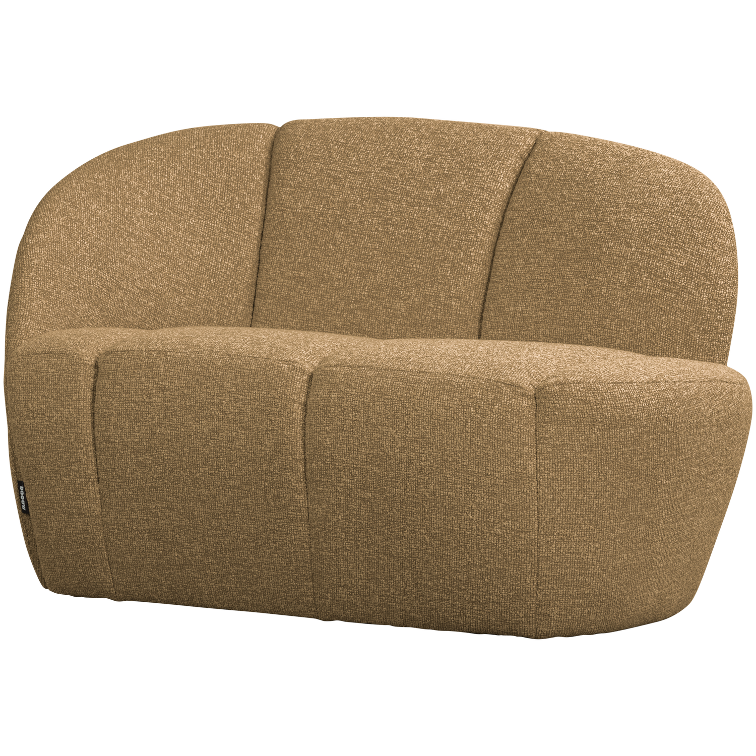 Left-facing 2-seater Sofa MOJO honey mélange boucle