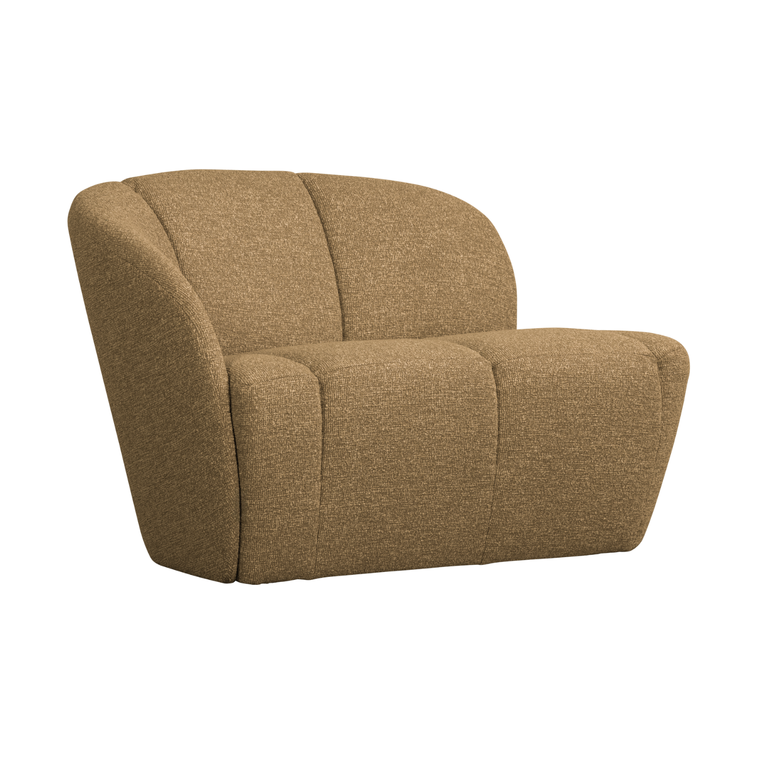 Left-facing 2-seater Sofa MOJO honey mélange boucle