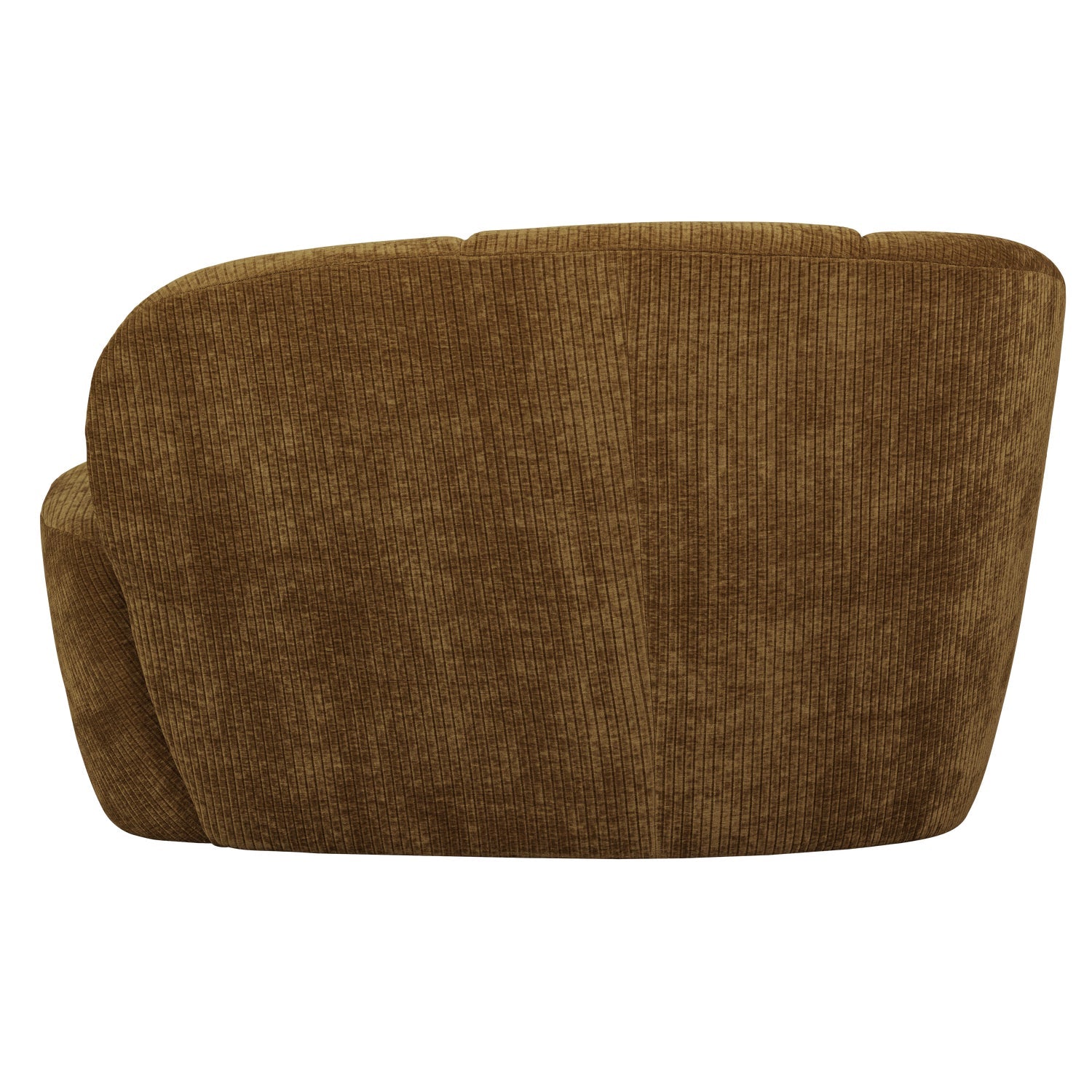 Left-facing 2-seater sofa MOJO dark honey corduroy