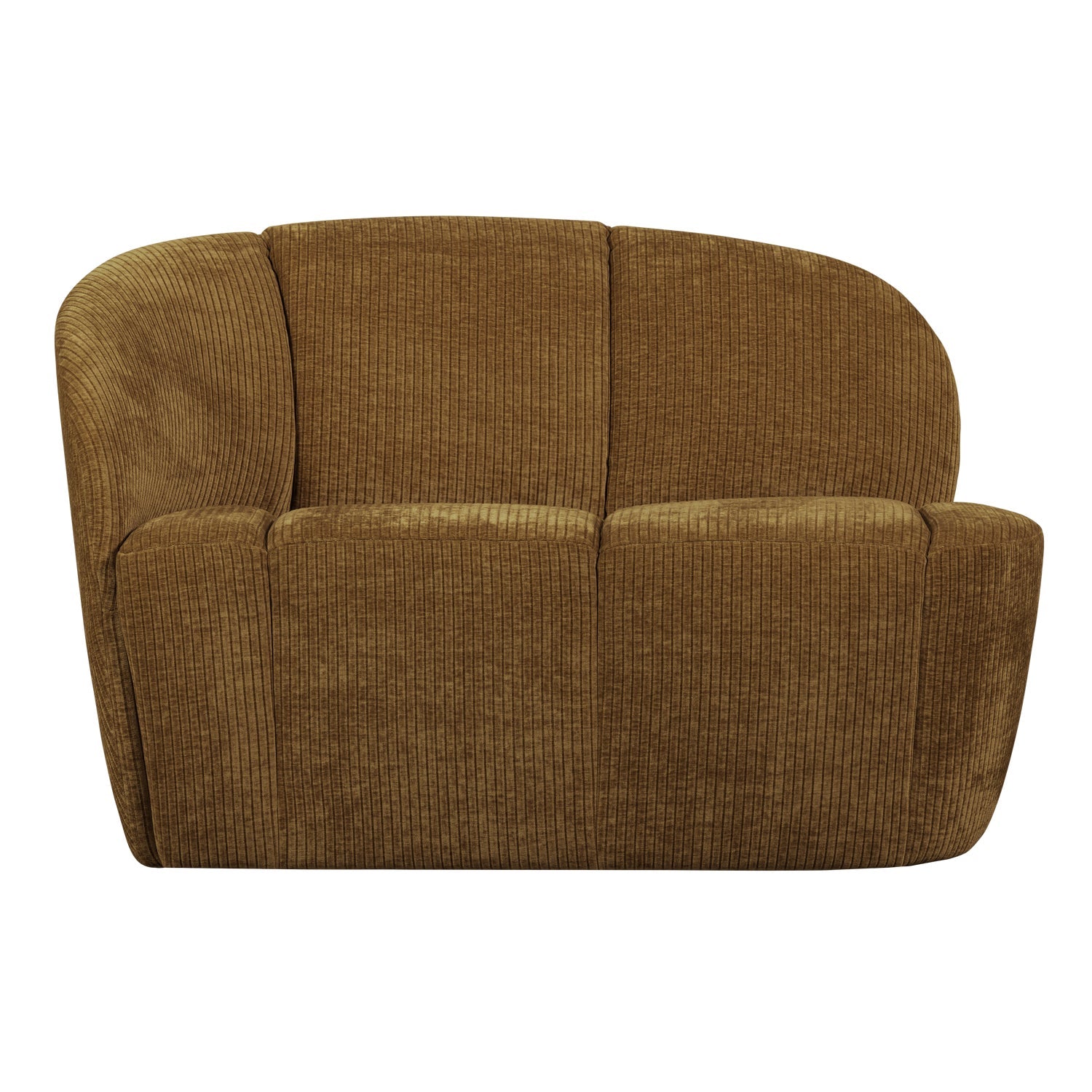 Left-facing 2-seater sofa MOJO dark honey corduroy