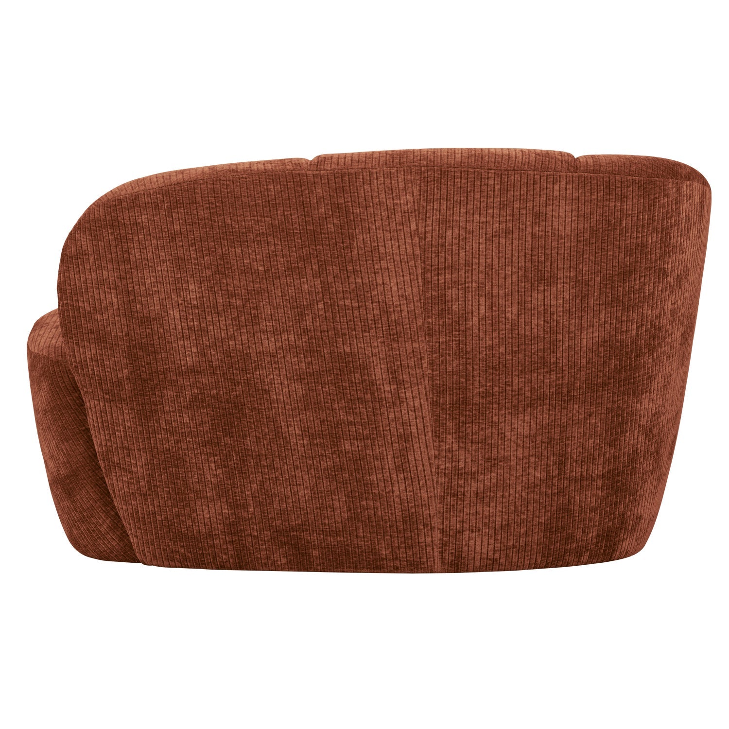 Left-facing 2-seater sofa MOJO brown corduroy