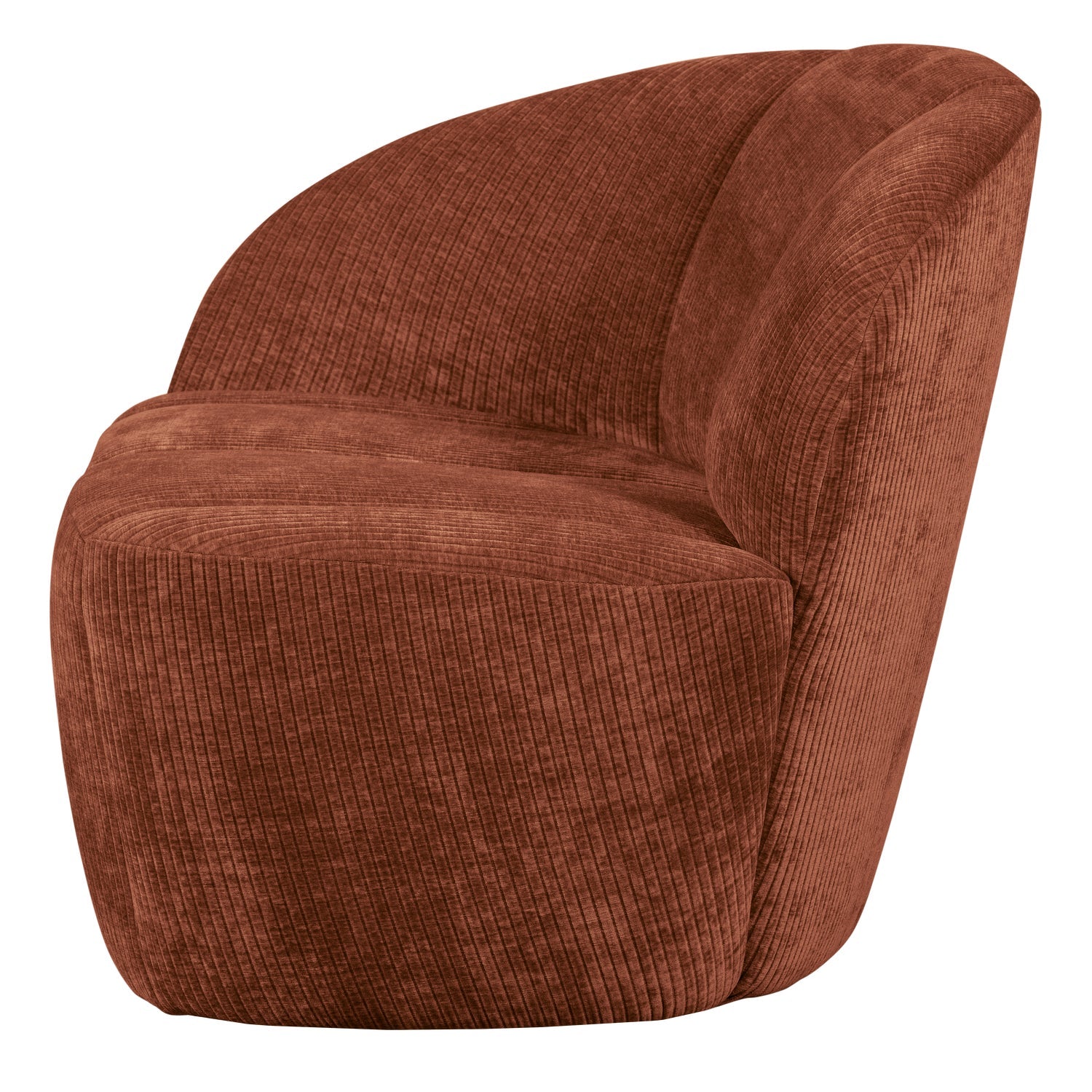 Left-facing 2-seater sofa MOJO brown corduroy