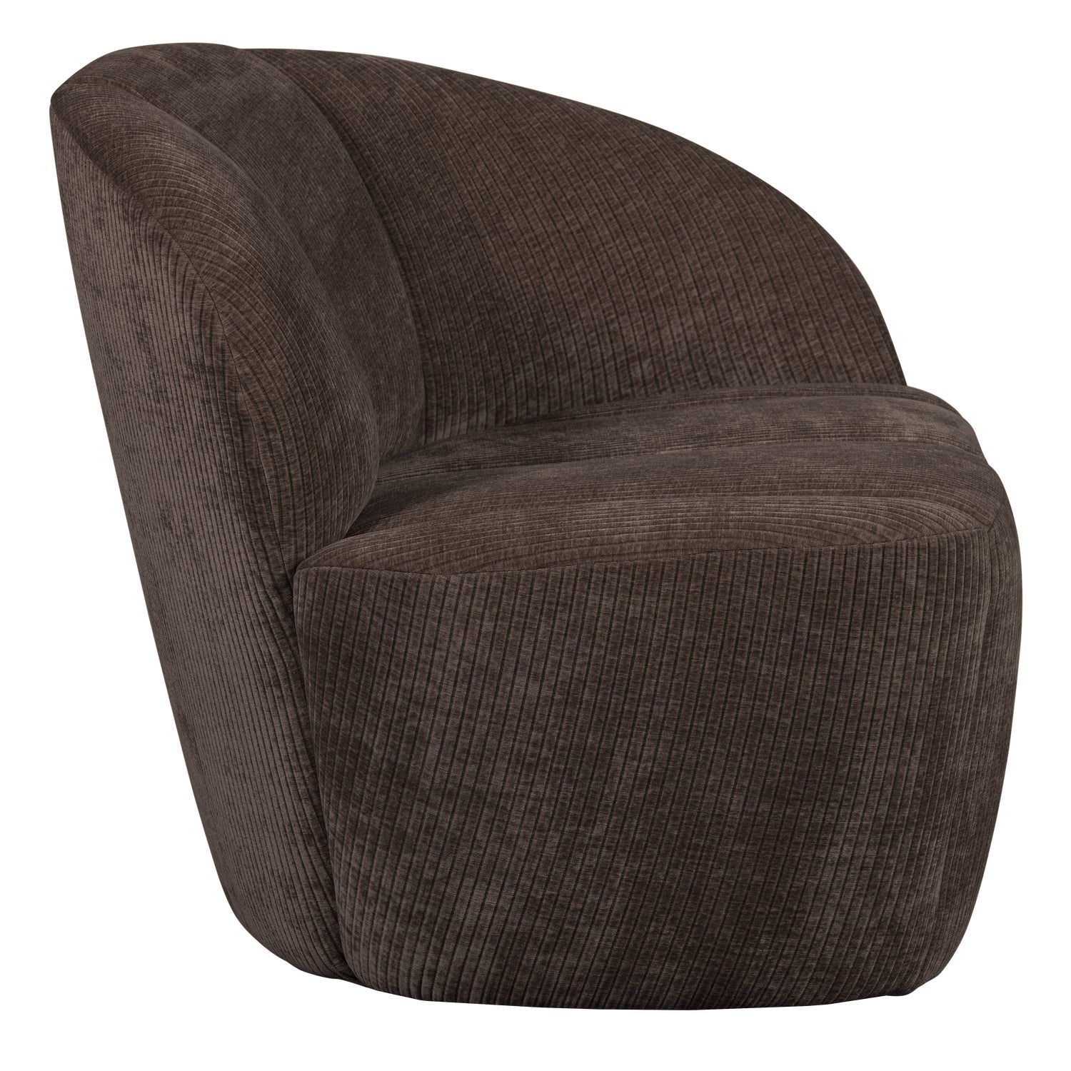 Right-facing 2-seater sofa MOJO dark brown corduroy