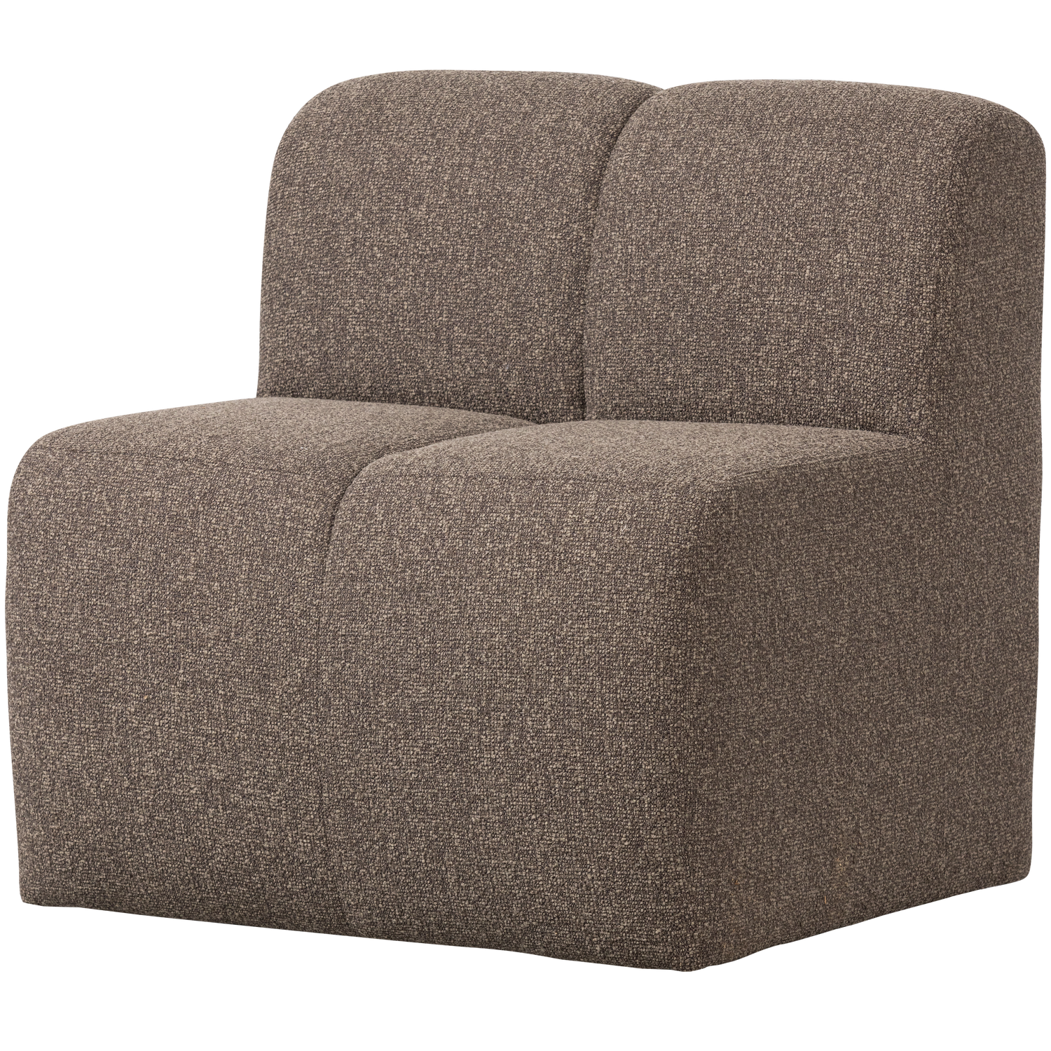 Fotel / modul MOJO BENCH hnedý melír boucle