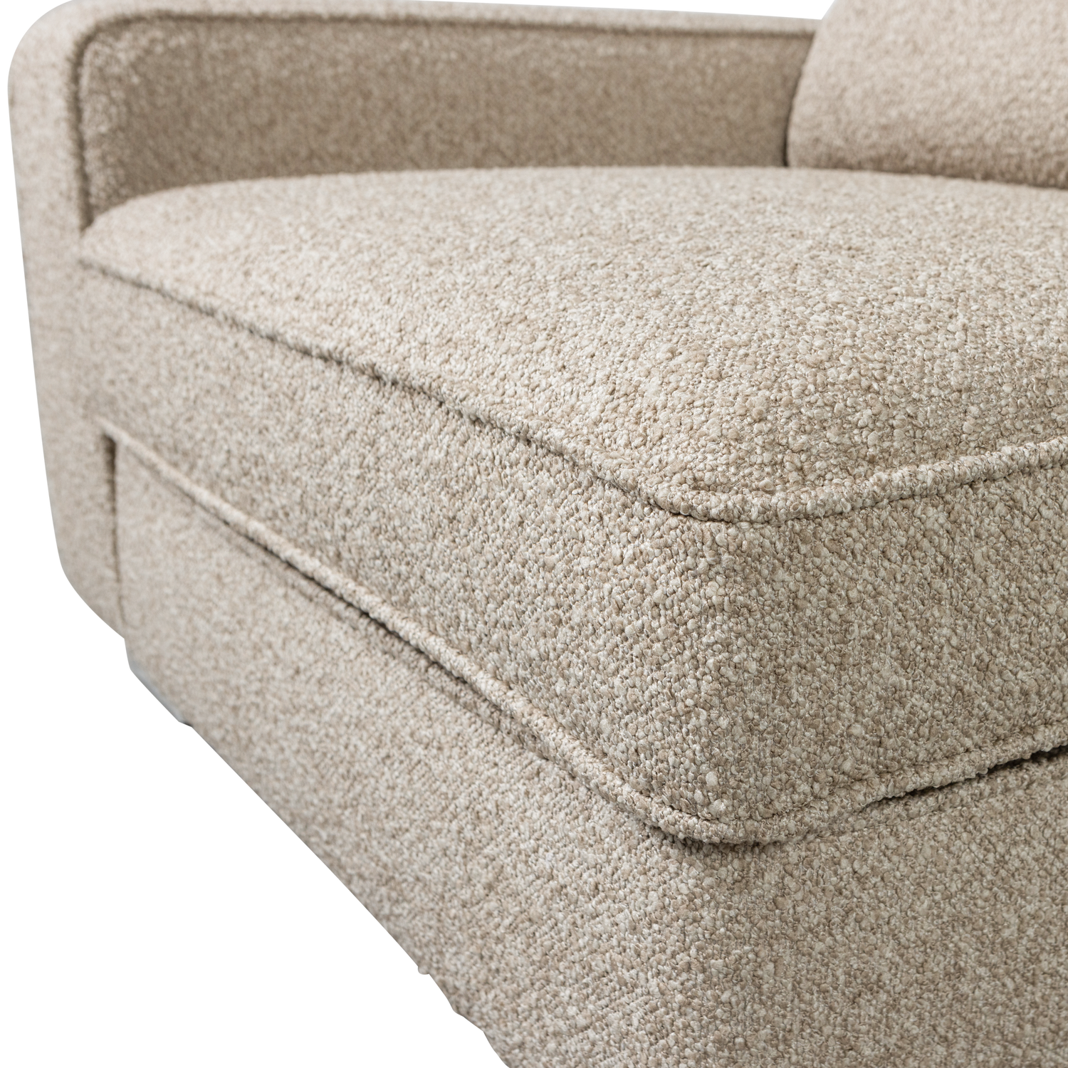 Sofa LAZY - modul koncový ľavostranný pieskový bouclé