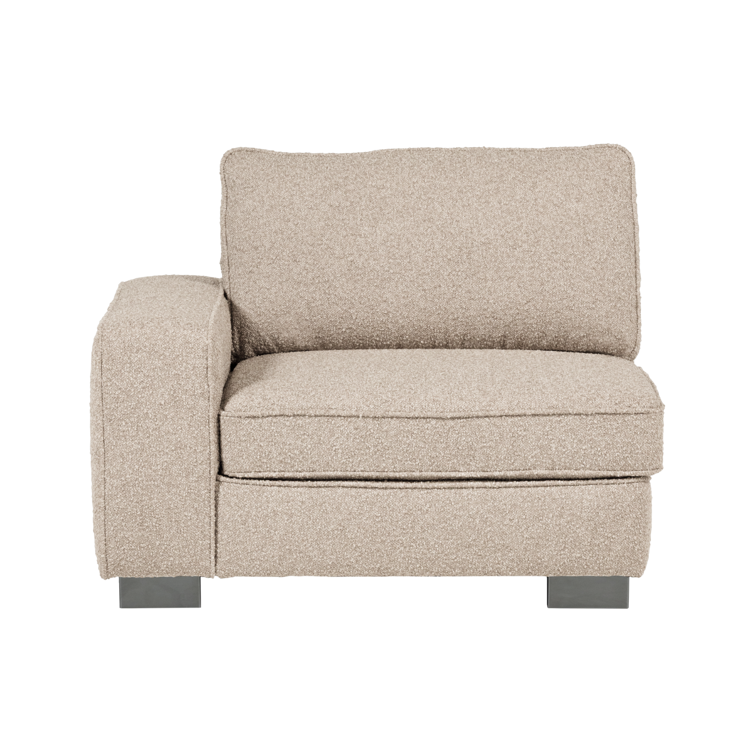 Sofa LAZY - modul koncový ľavostranný pieskový bouclé