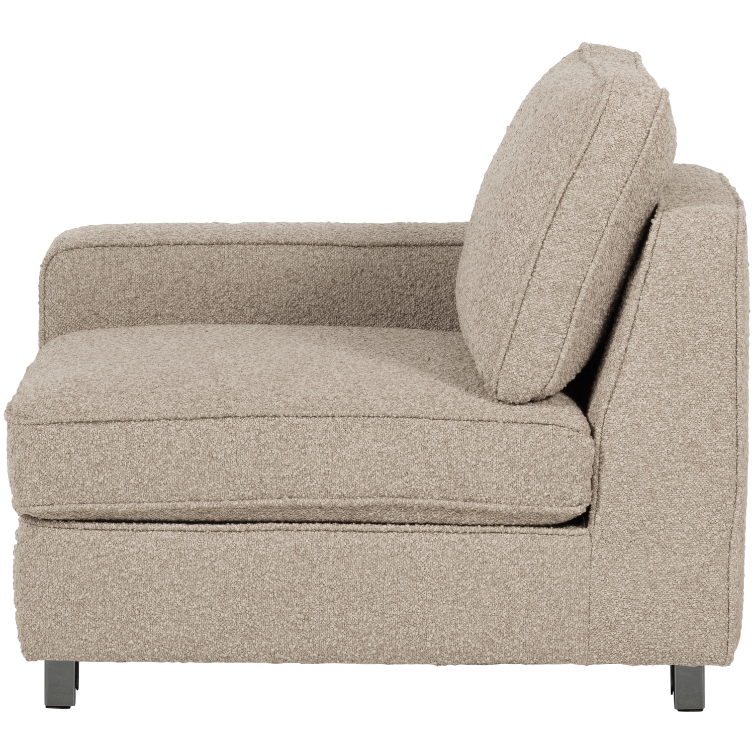 Sofa LAZY - modul koncový ľavostranný pieskový bouclé