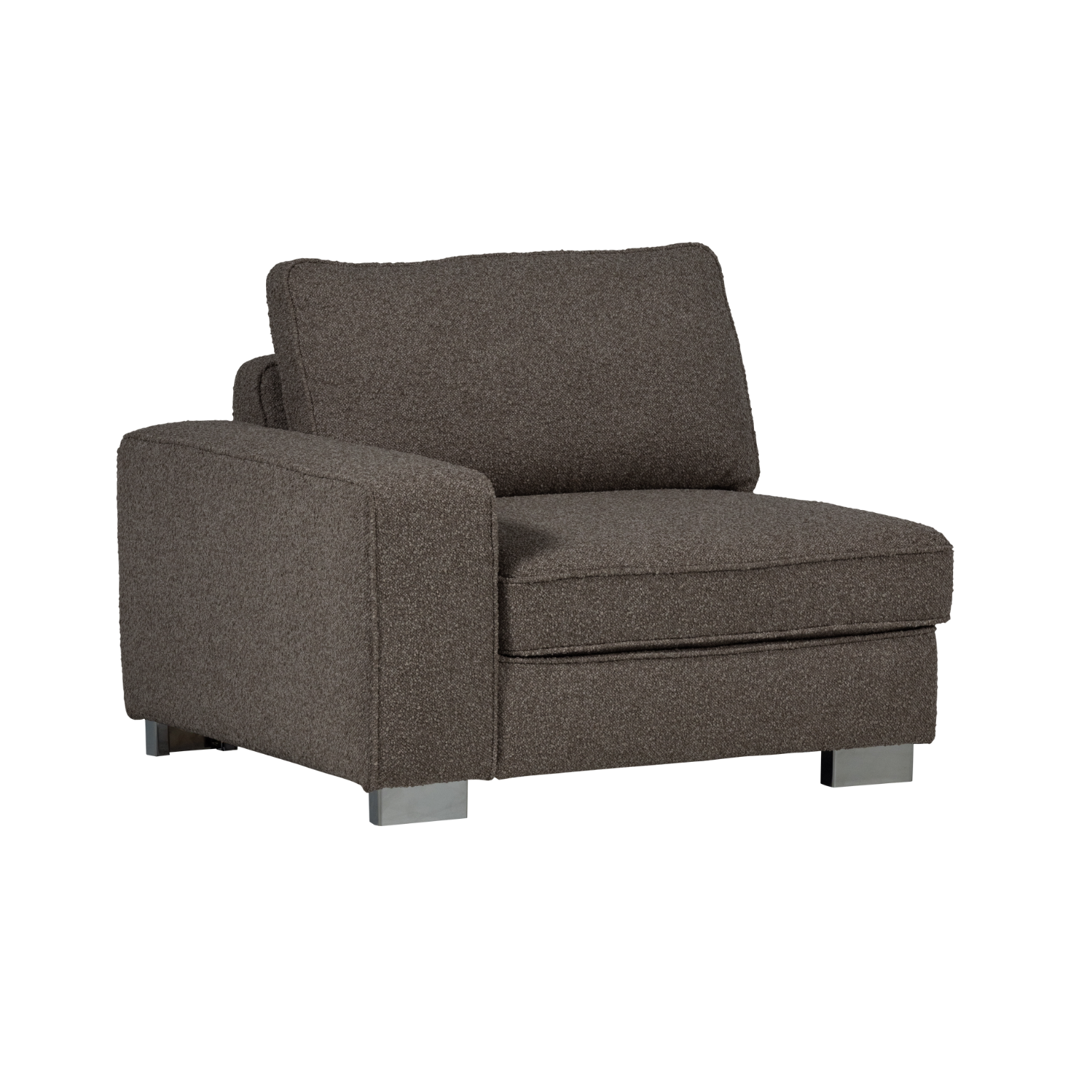 Sofa LAZY - modul koncový ľavostranný antracitový bouclé