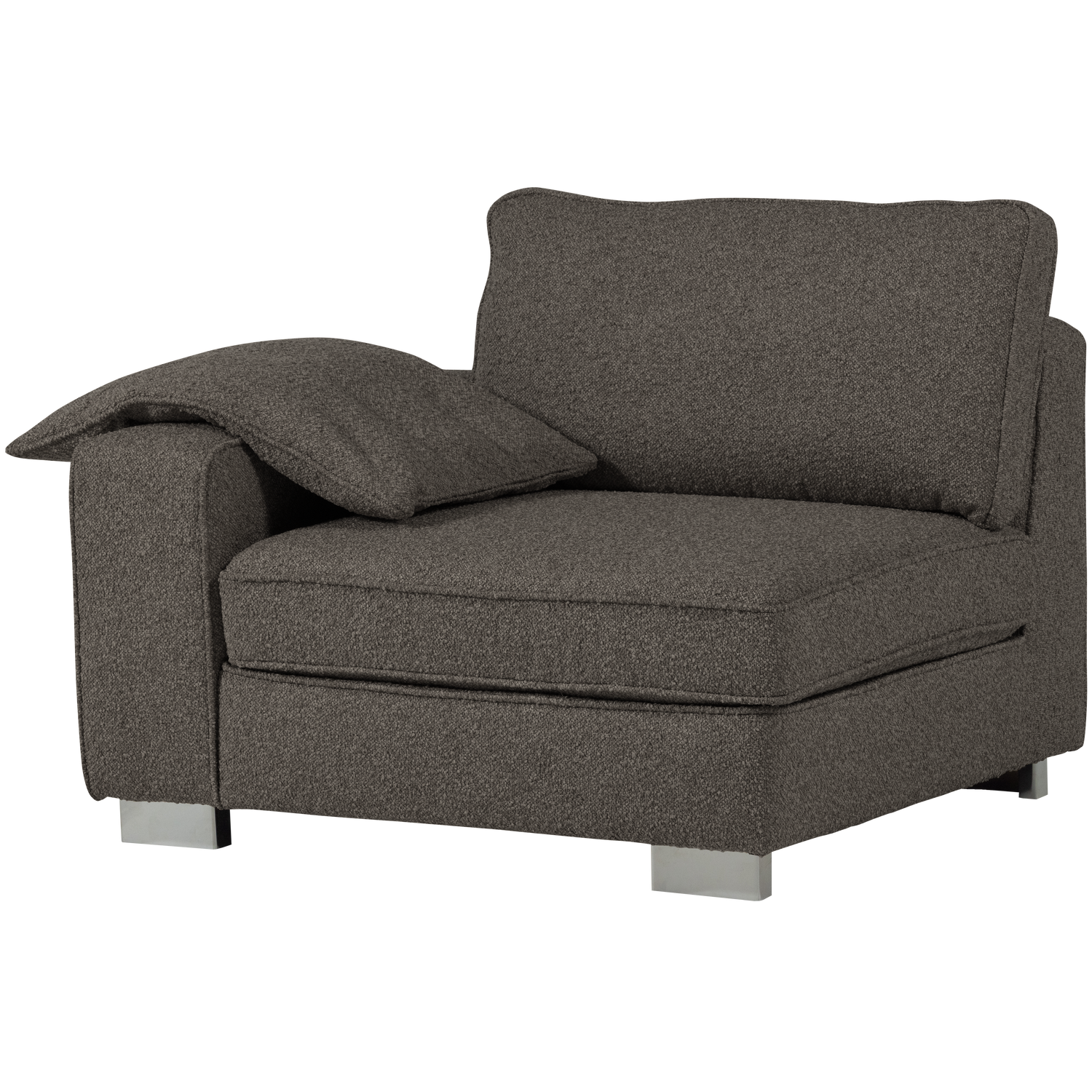 Sofa LAZY - modul koncový ľavostranný antracitový bouclé
