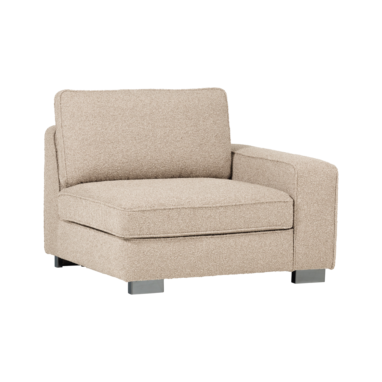 Sofa LAZY - pravý koncový modul pieskový bouclé