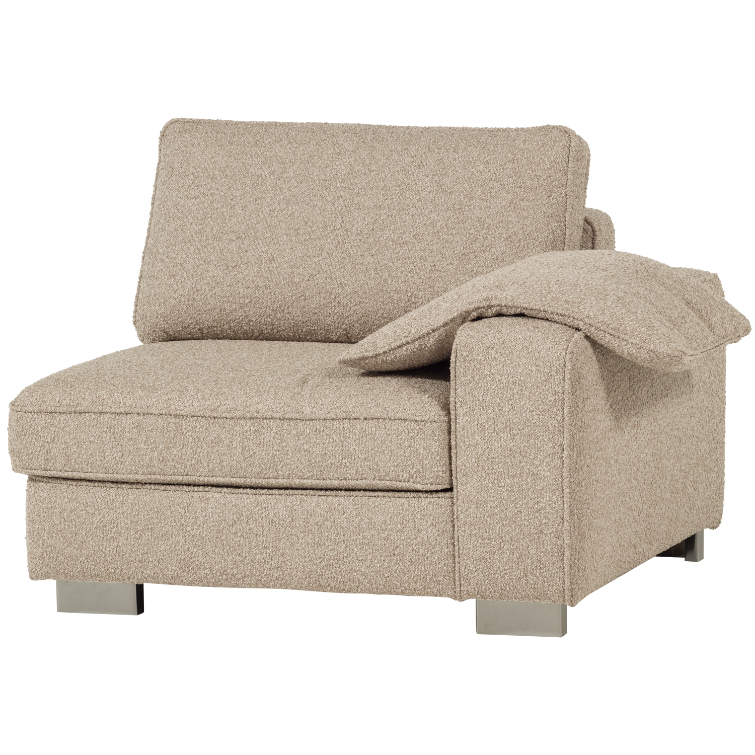 Sofa LAZY - pravý koncový modul pieskový bouclé