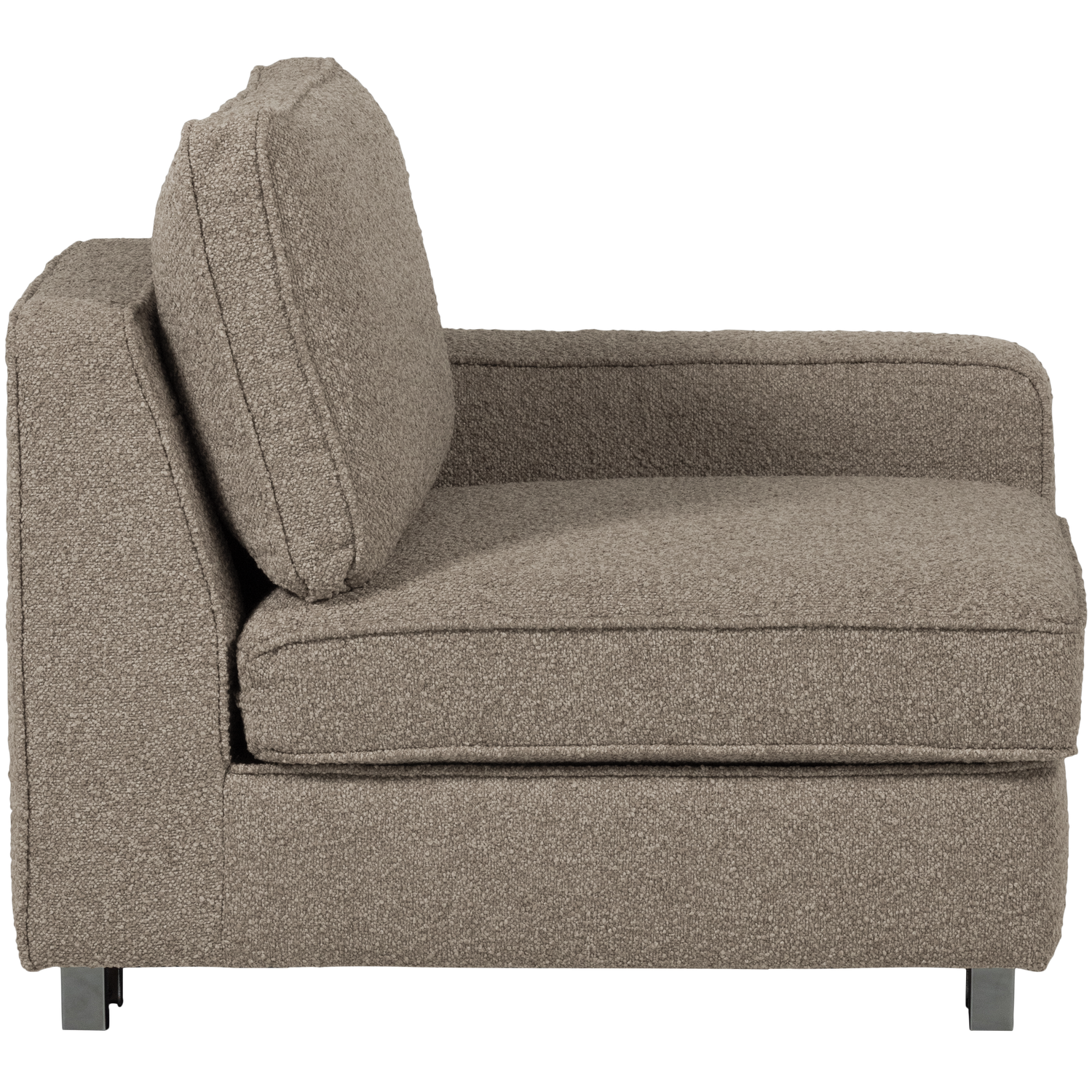 Sofa LAZY - right-side end module beige bouclé