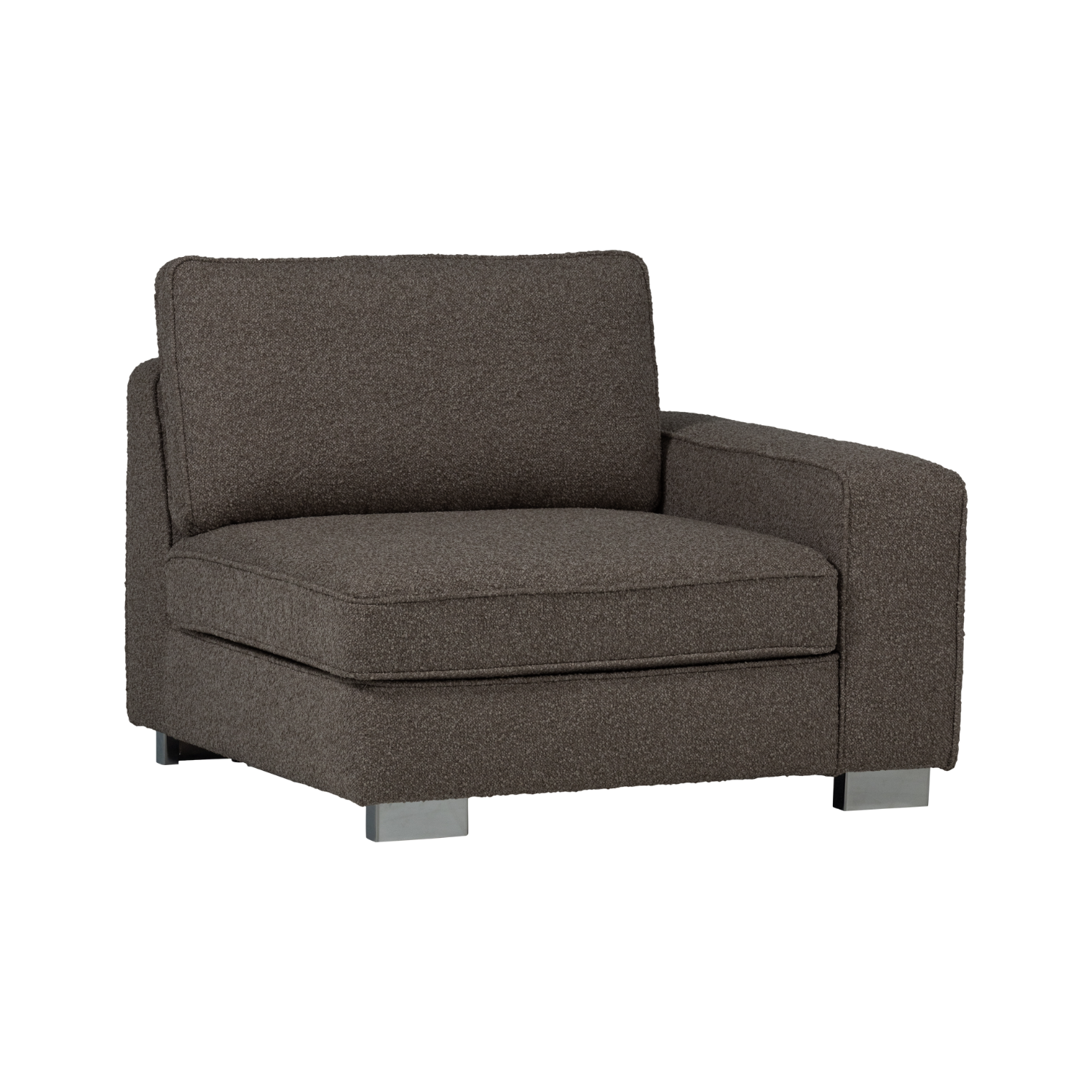 Sofa LAZY - pravý koncový modul antracitový bouclé