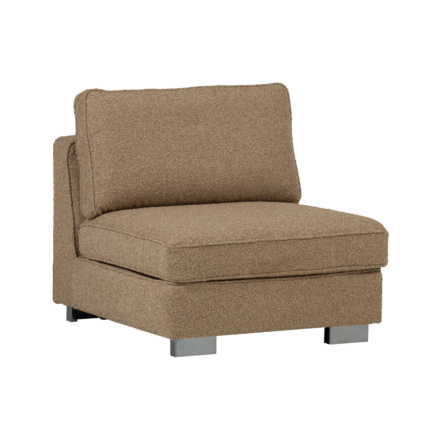 Fotel / modul LAZY hnedý bouclé