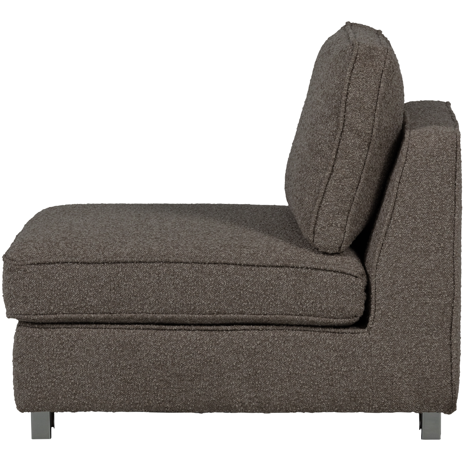 Fotel / modul LAZY antracitový bouclé