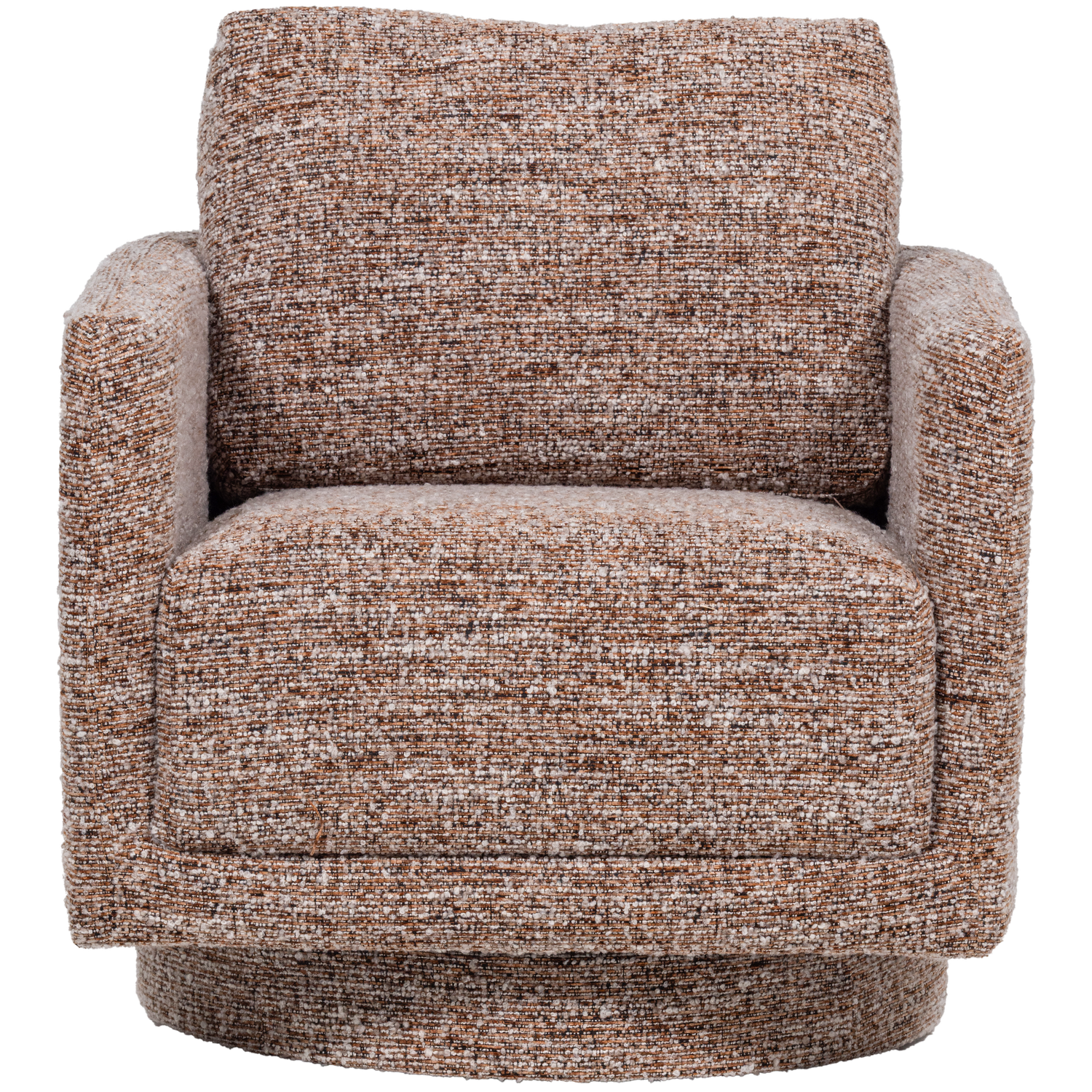 OSKA Brown Melange Swivel Armchair