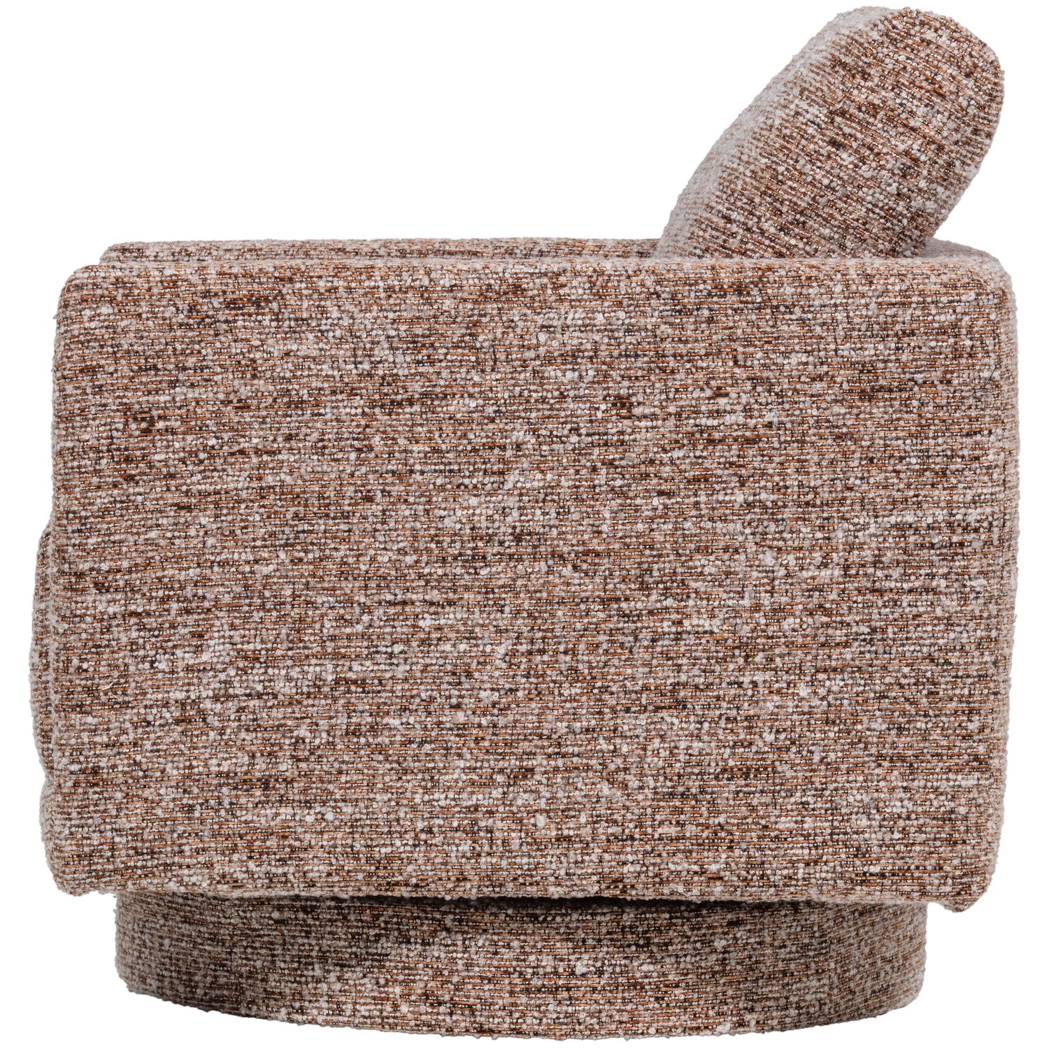 OSKA Brown Melange Swivel Armchair