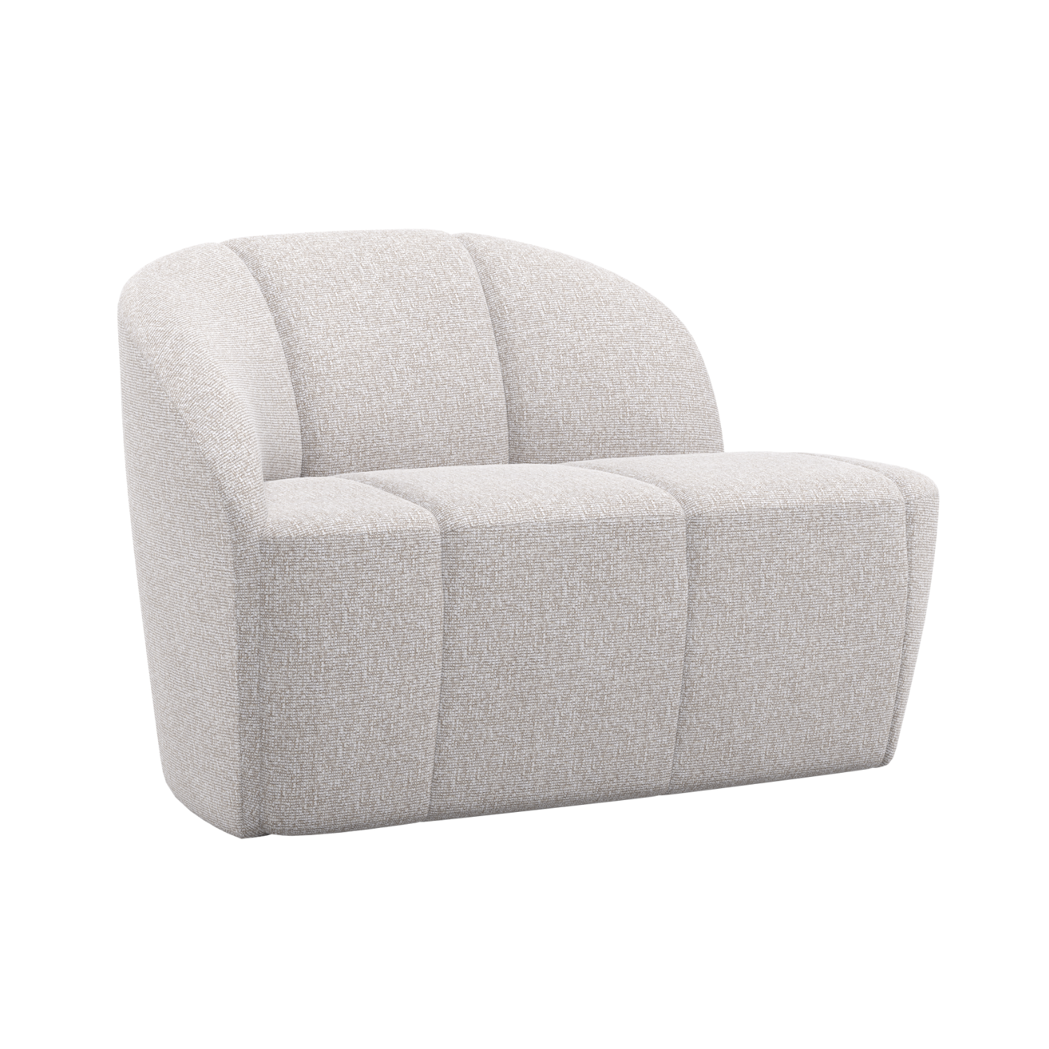 Left-facing 2-seater Sofa MOJO ecru mélange boucle