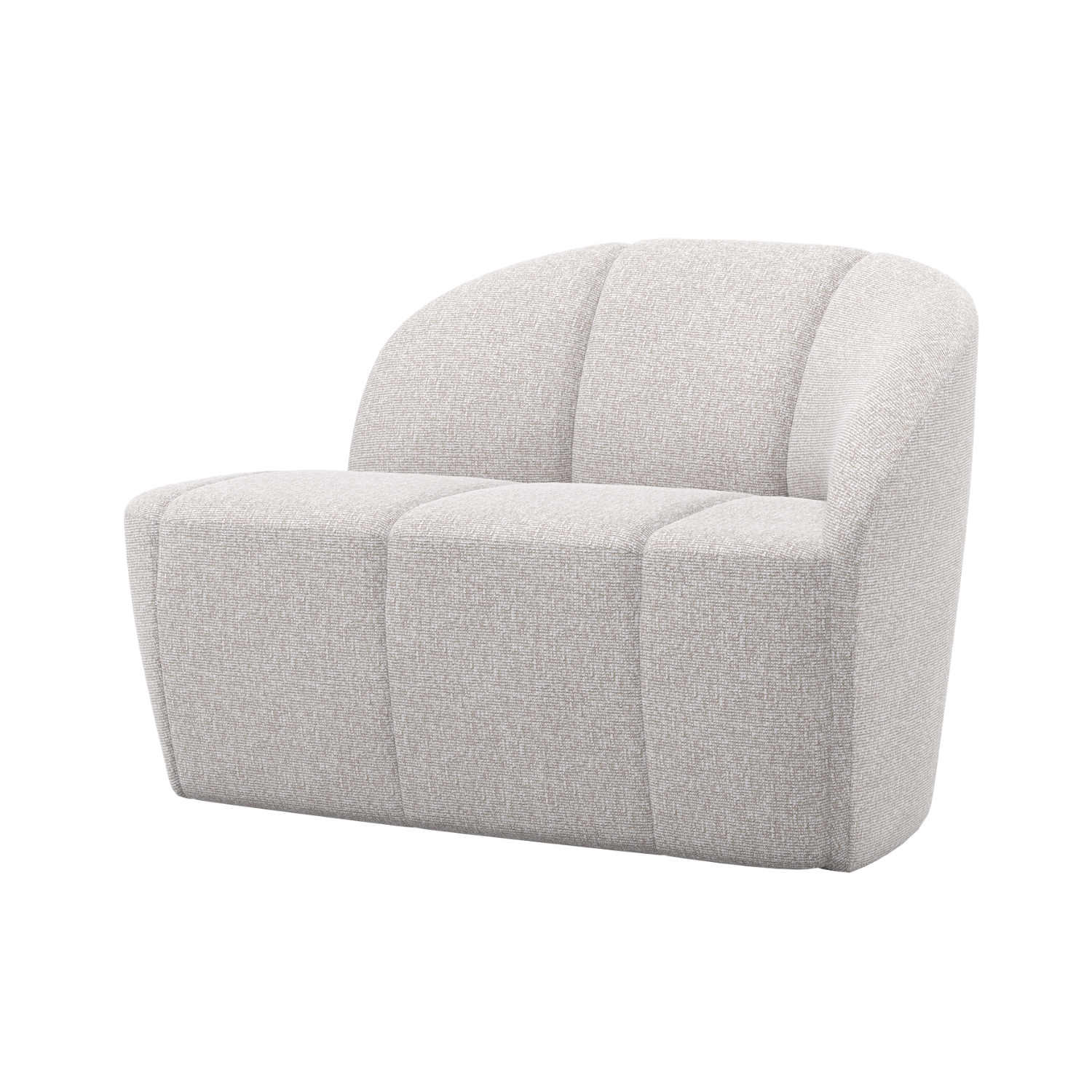 Sofa pravostranná 2-osobová MOJO ecru melírovaná boucle