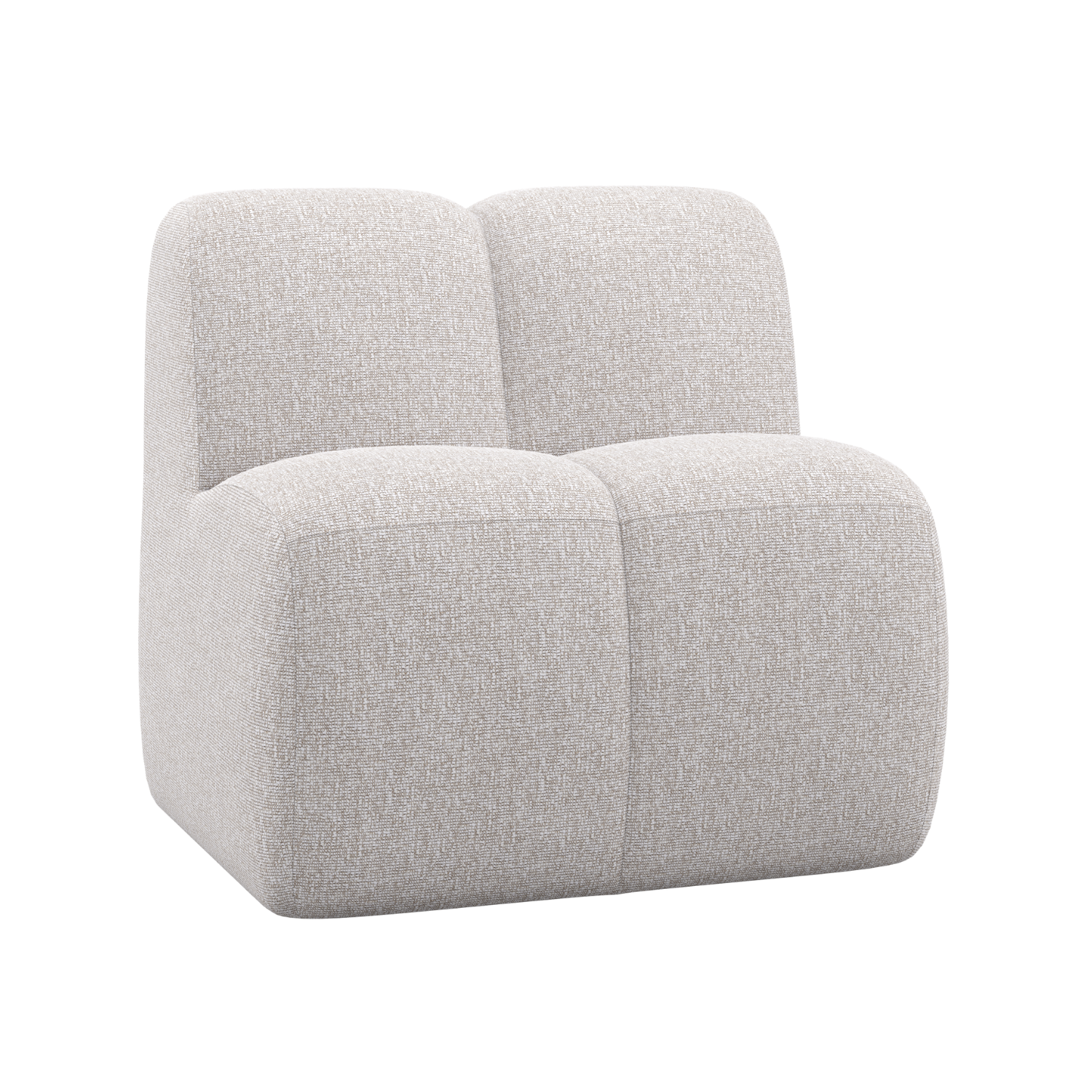 Fotel / modul MOJO BENCH ecru melír boucle
