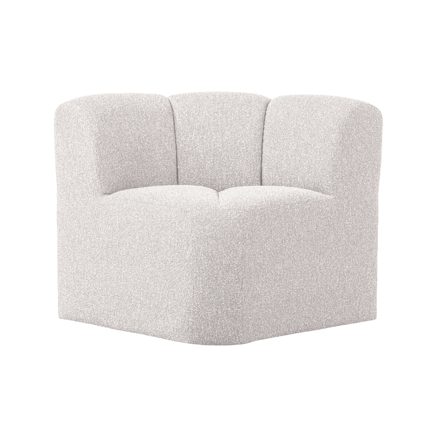 MOJO BENCH Modular Sofa - Ecru Mélange Boucle Corner Element