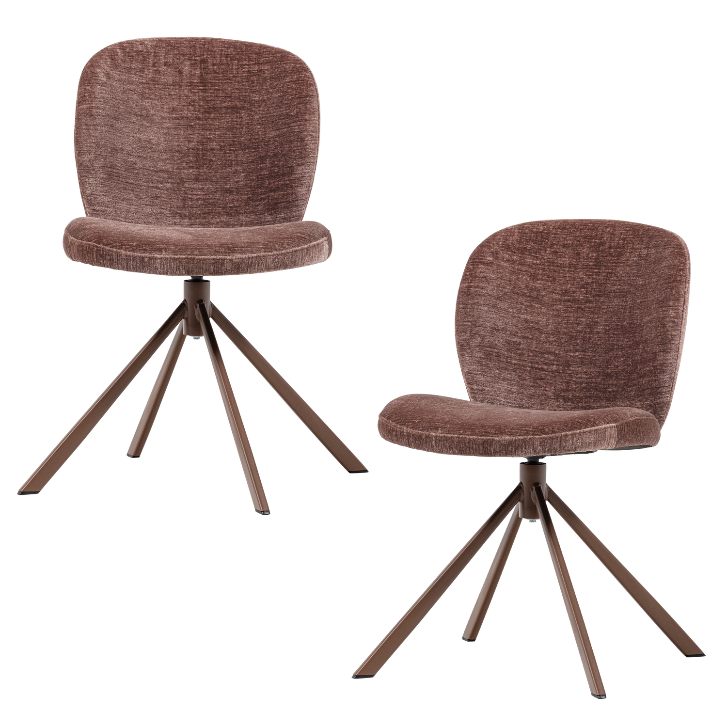 Otočné kreslo FEMKE hnedý šenil