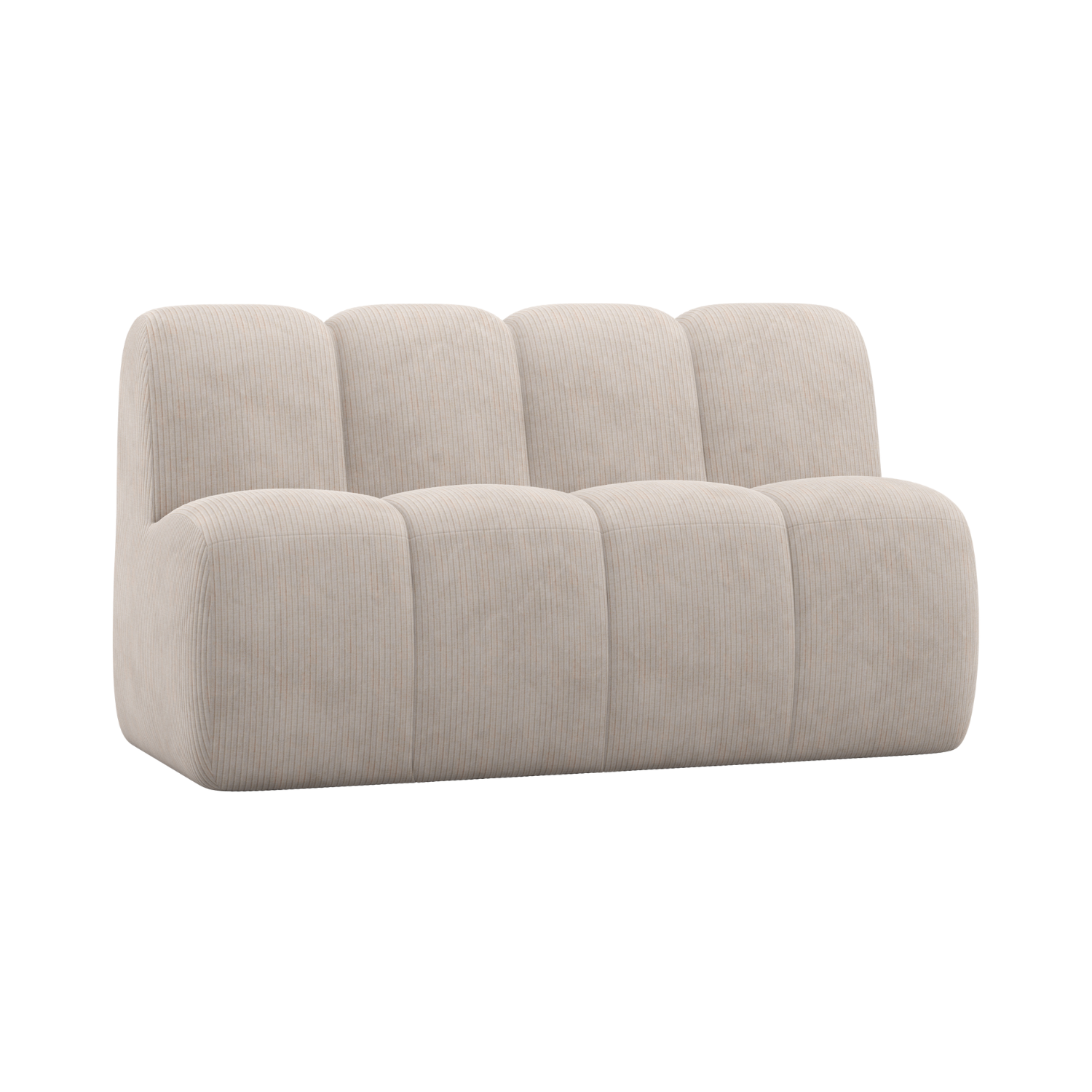 Modulárna pohovka MOJO BENCH - 3-miestny prvok ecru zamat