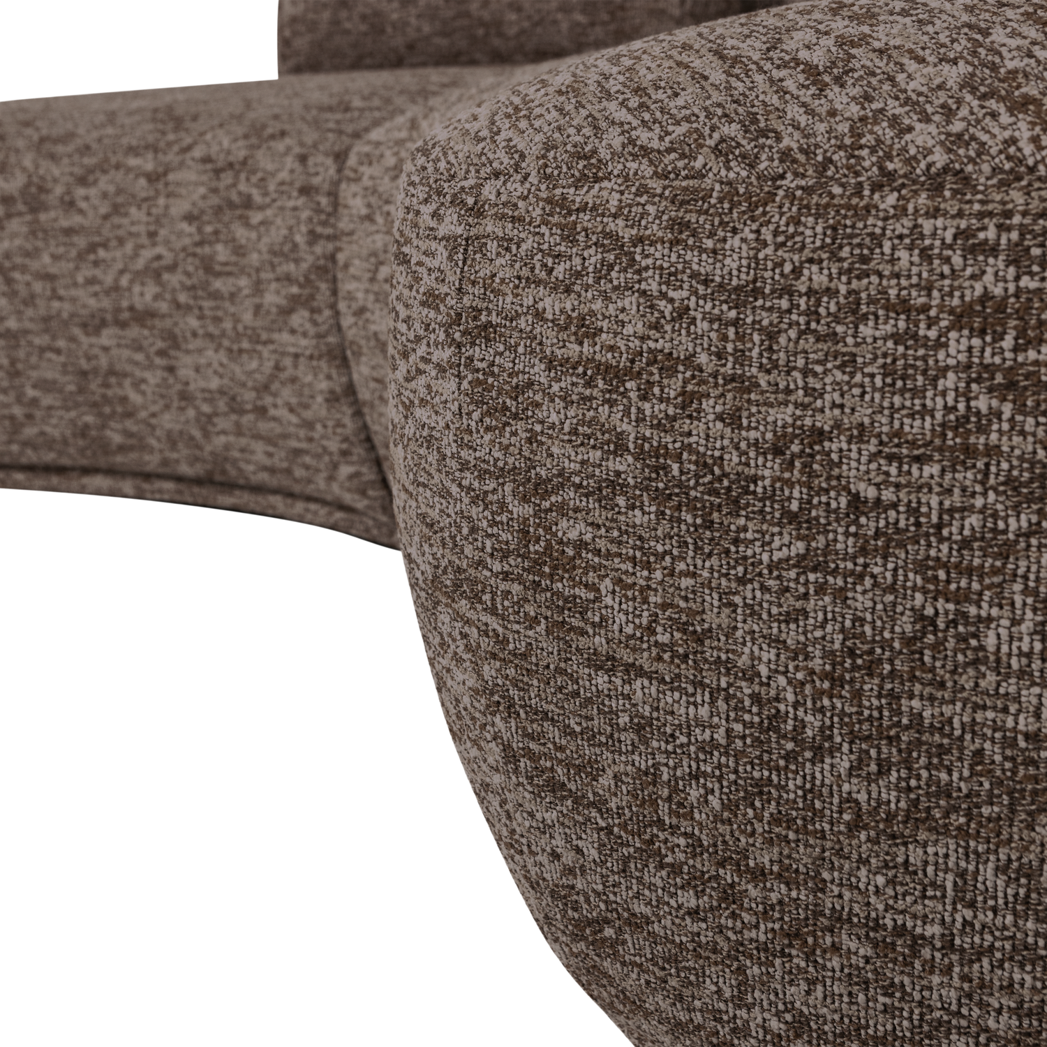 BATAVIER Brown Mélange Semi-Circular Sofa for 4 People