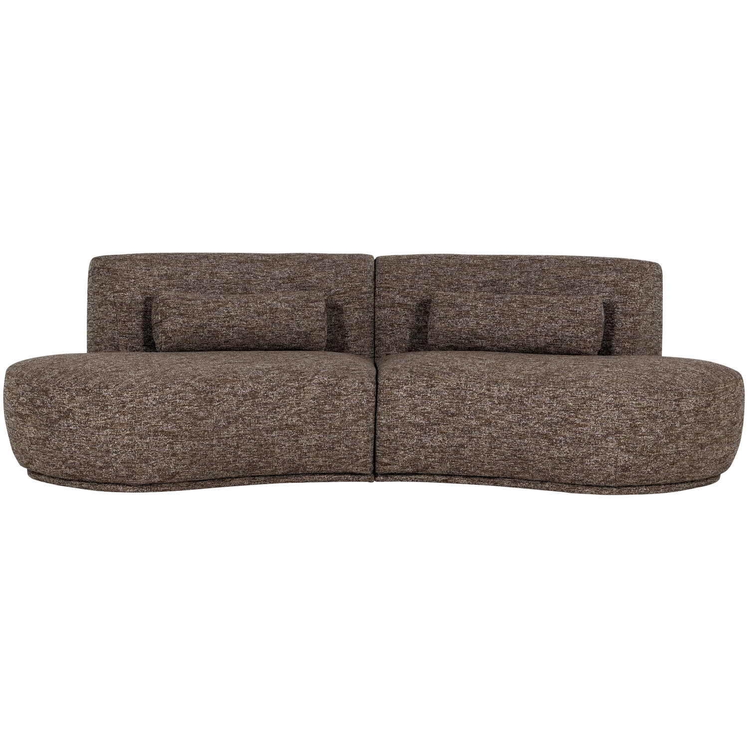 BATAVIER Brown Mélange Semi-Circular Sofa for 4 People