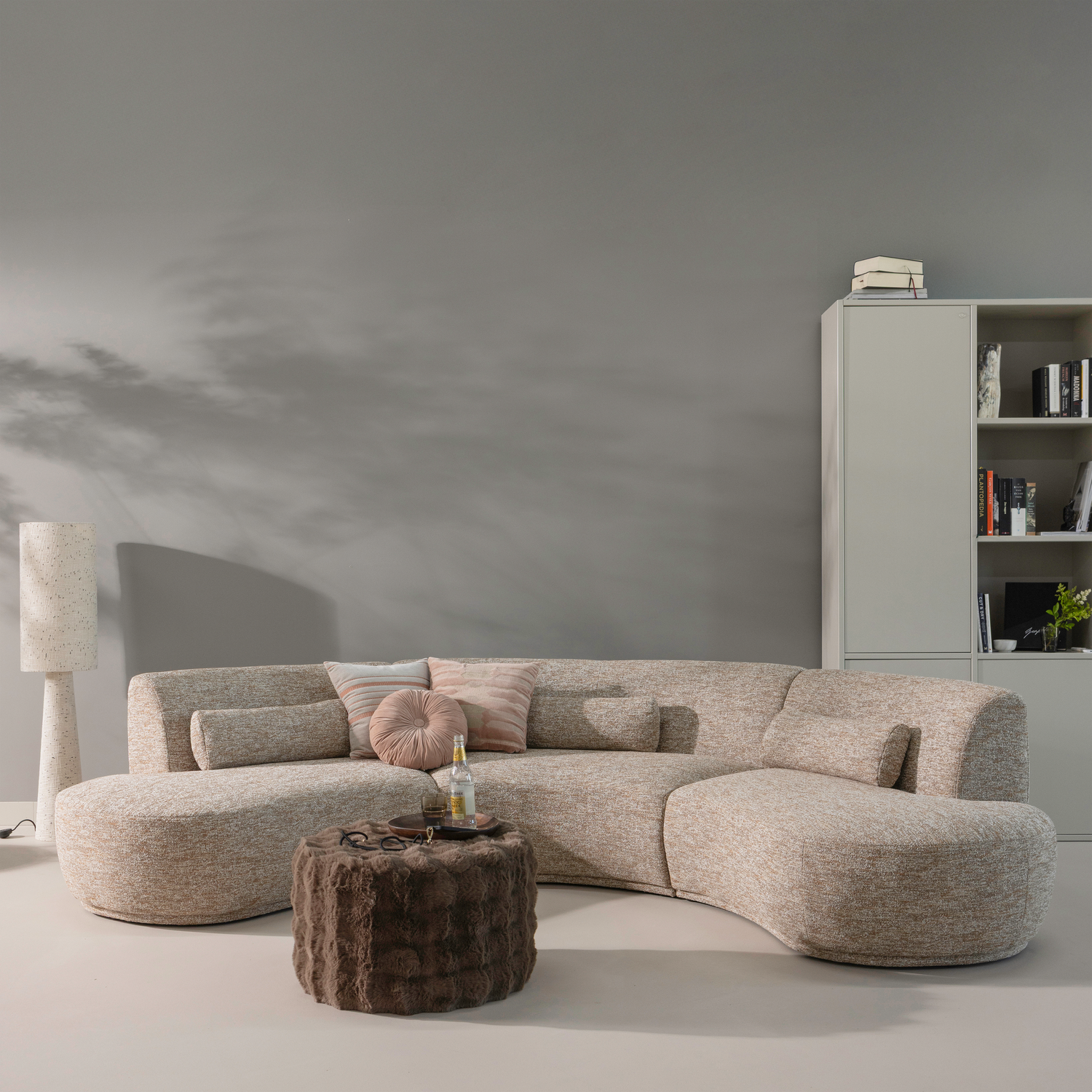 Batavier Sand Mélange Semi-Circular Sofa for 6