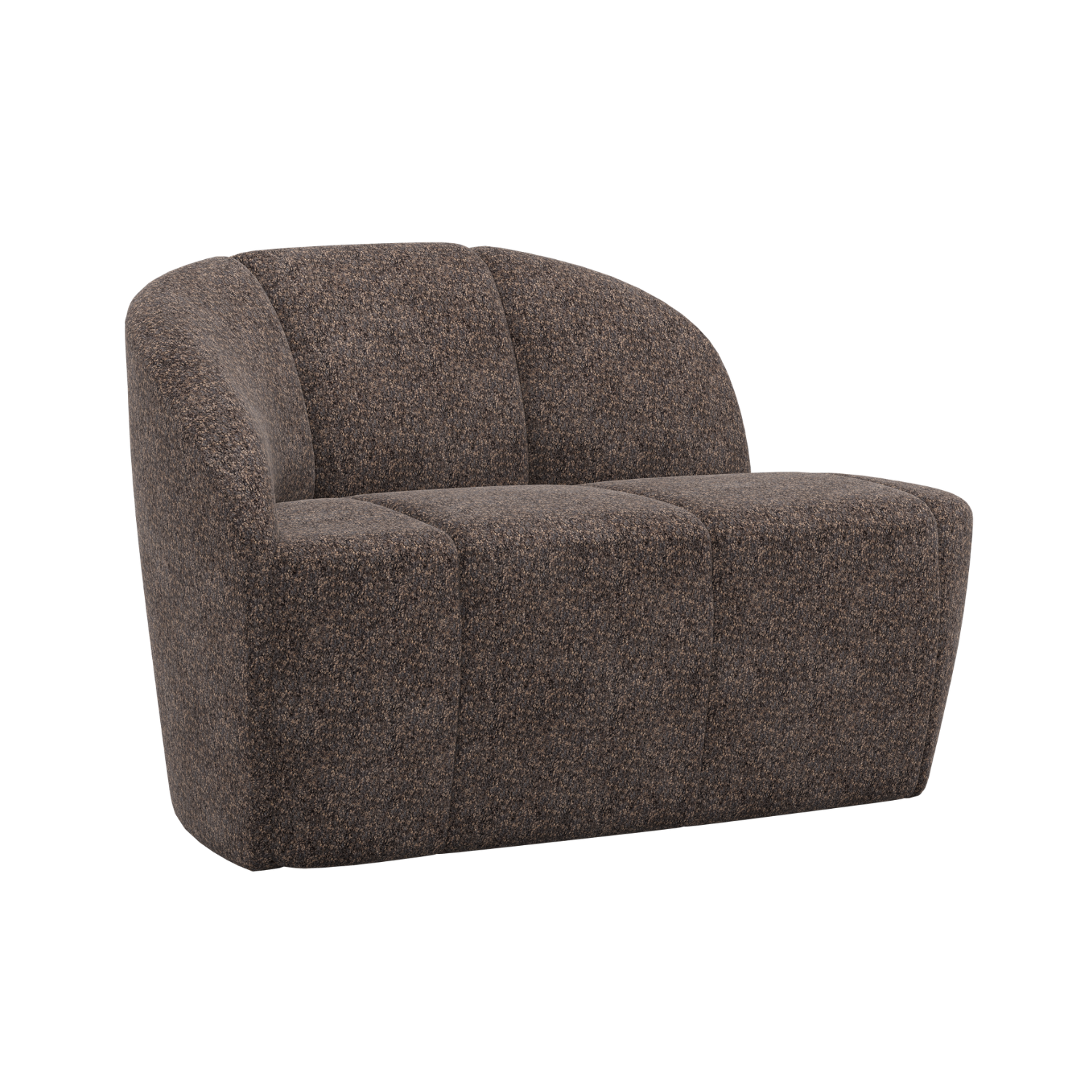 Left-facing 2-seater Sofa MOJO brown lambskin
