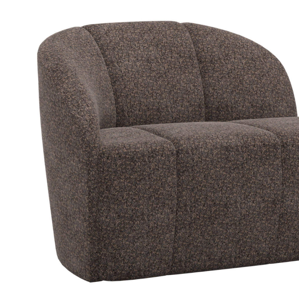 Left-facing 2-seater Sofa MOJO brown lambskin