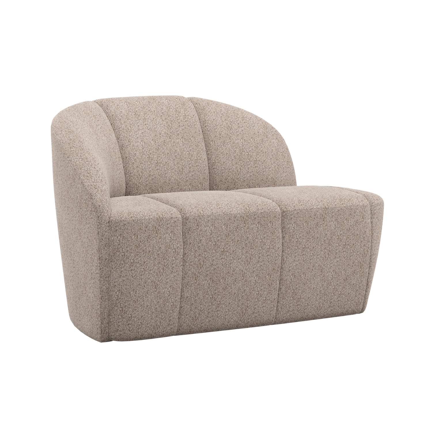 Left-facing 2-seater Sofa MOJO sand lambskin