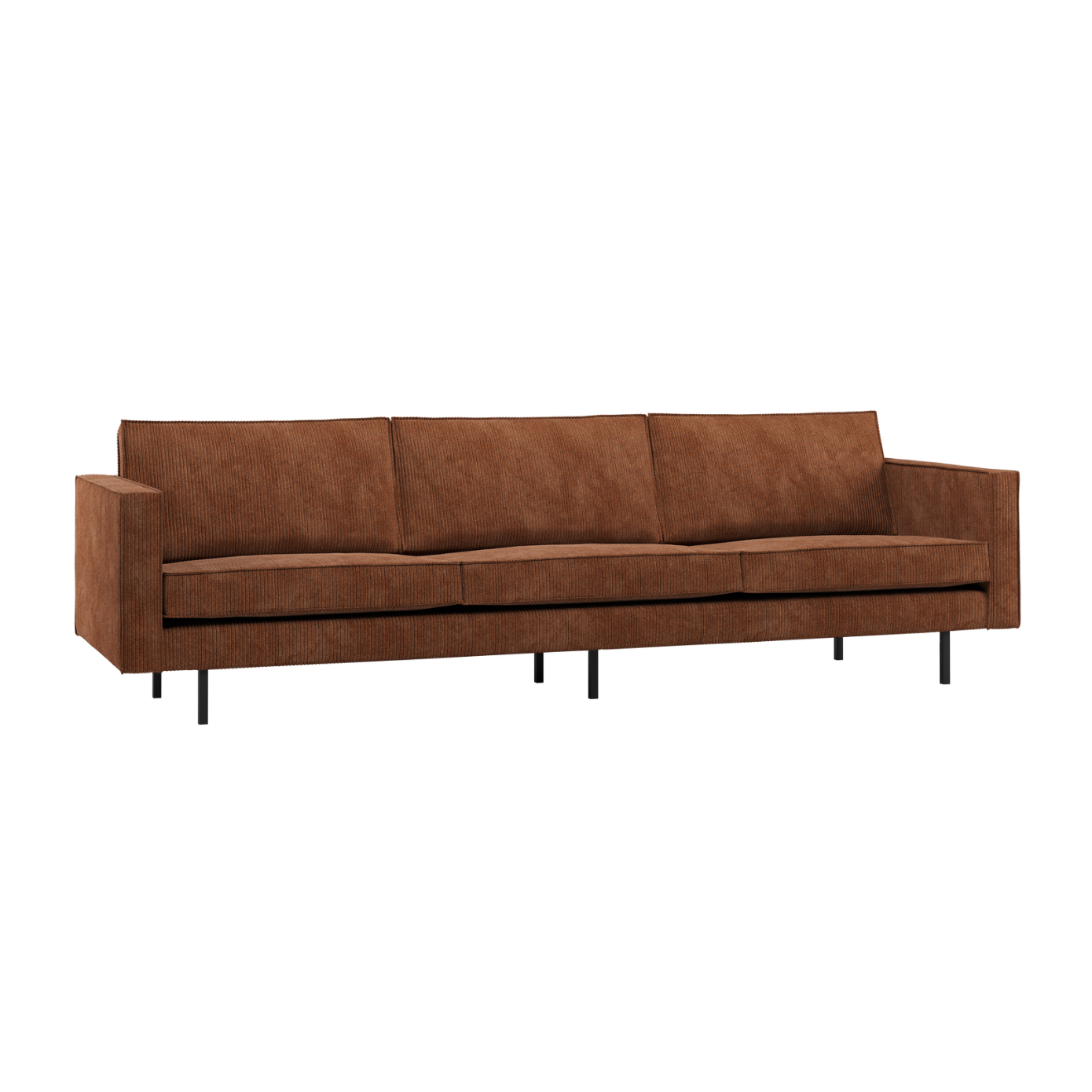 3-Seater Sofa RODEO Rusty Brown Corduroy