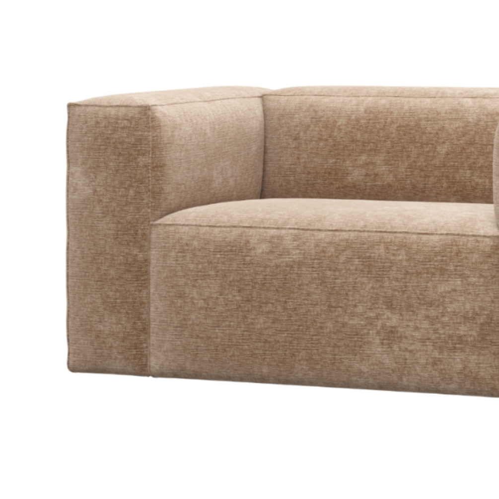 BEAN Armchair in Pale Pink Chenille