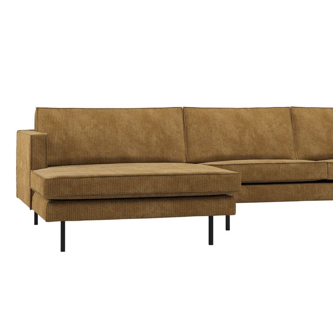 Left-facing Corner Sofa RODEO in Honey Corduroy