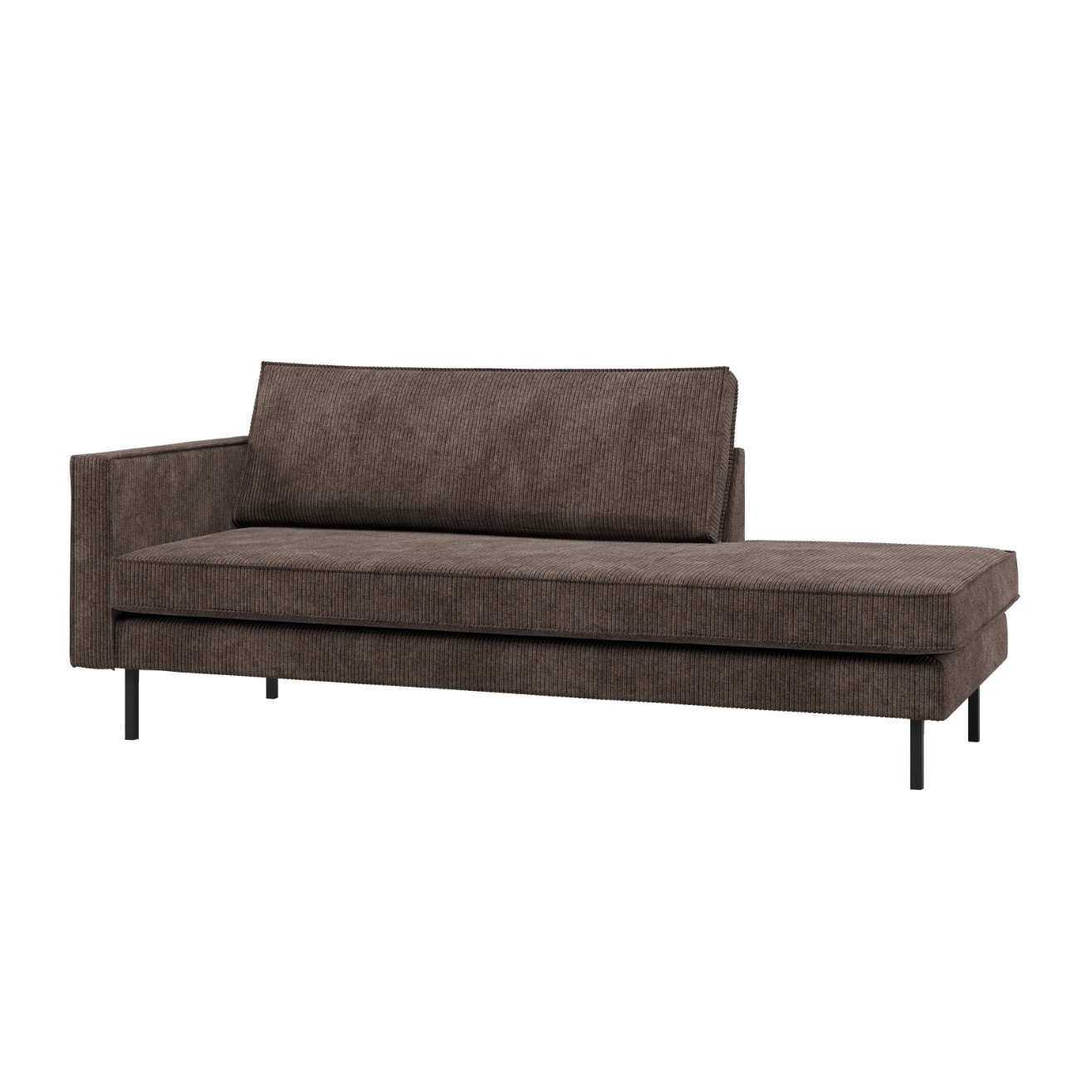 Szezlong ľavostranný RODEO hnedý zamat